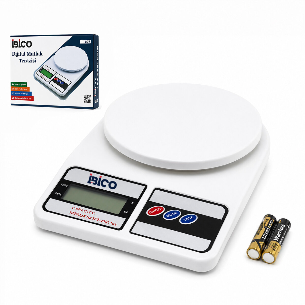 İBİCO İ11-007 SF-400 ( DİJİTAL & PİLLİ ) MUTFAK TERAZİSİ TARTI ( 10KG / 1GR )*40 İBİCO İ11-007 SF-400 ( DİJİTAL & PİLLİ ) MUTFAK TERAZİSİ TARTI ( 10KG / 1GR )*40