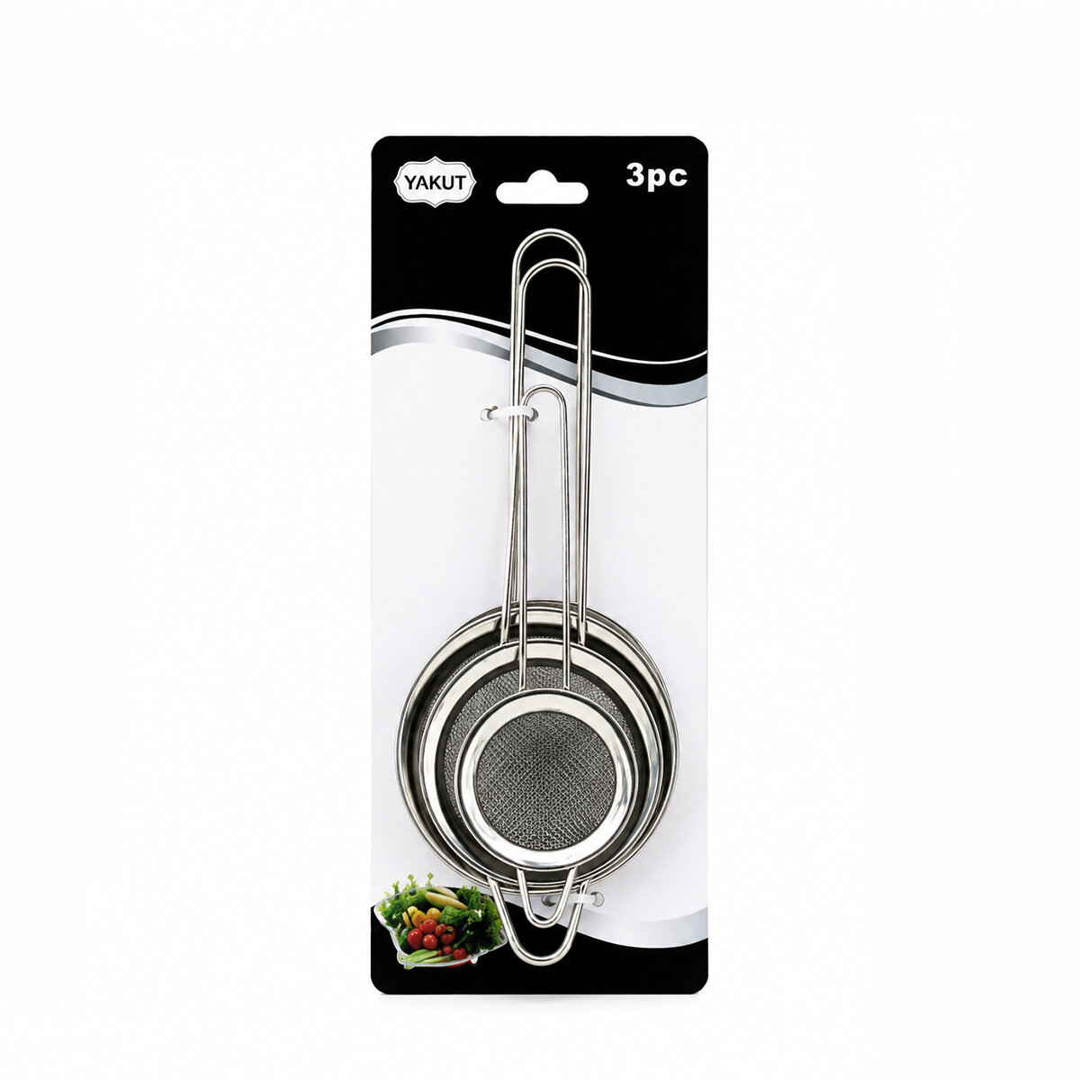 YAKUT-9791 ( 3PCS SET ) ( MİNİ= 5-7-8CM ) TEL SÜZGEÇ ( METAL ÇERÇECE ) ( METAL SAP=8.5-10.5-10.5CM )*144