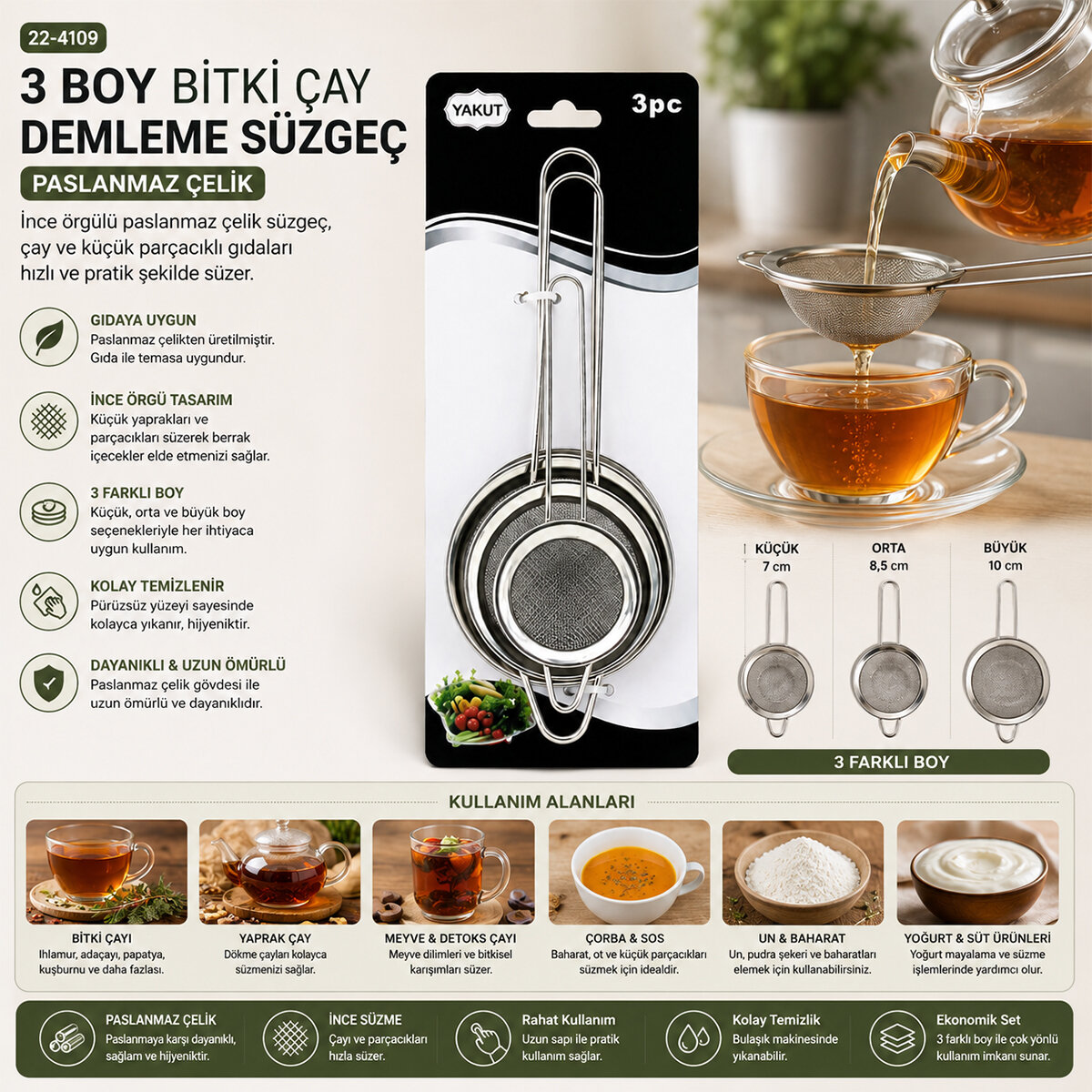 YAKUT-9791 ( 3PCS SET ) ( MİNİ= 5-7-8CM ) TEL SÜZGEÇ ( METAL ÇERÇECE ) ( METAL SAP=8.5-10.5-10.5CM )*144 YAKUT-9791 ( 3PCS SET ) ( MİNİ= 5-7-8CM ) TEL SÜZGEÇ ( METAL ÇERÇECE ) ( METAL SAP=8.5-10.5-10.5CM )*144