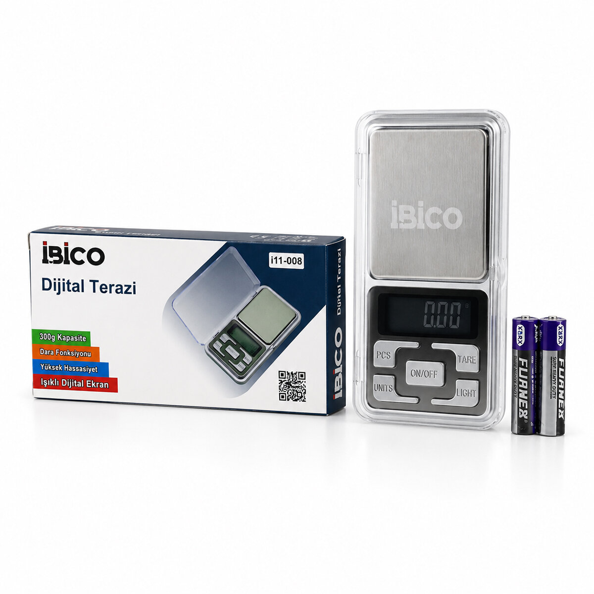 İBİCO İ11-008 (MİNİ=6X12CM) HASSAS TARTI & TERAZİ (300GR/0.01GR) (ŞEFFAF PLS.KAPAKLI & PİLLİ= 2PCS İNCE)*100 İBİCO İ11-008 (MİNİ=6X12CM) HASSAS TARTI & TERAZİ (300GR/0.01GR) (ŞEFFAF PLS.KAPAKLI & PİLLİ= 2PCS İNCE)*100