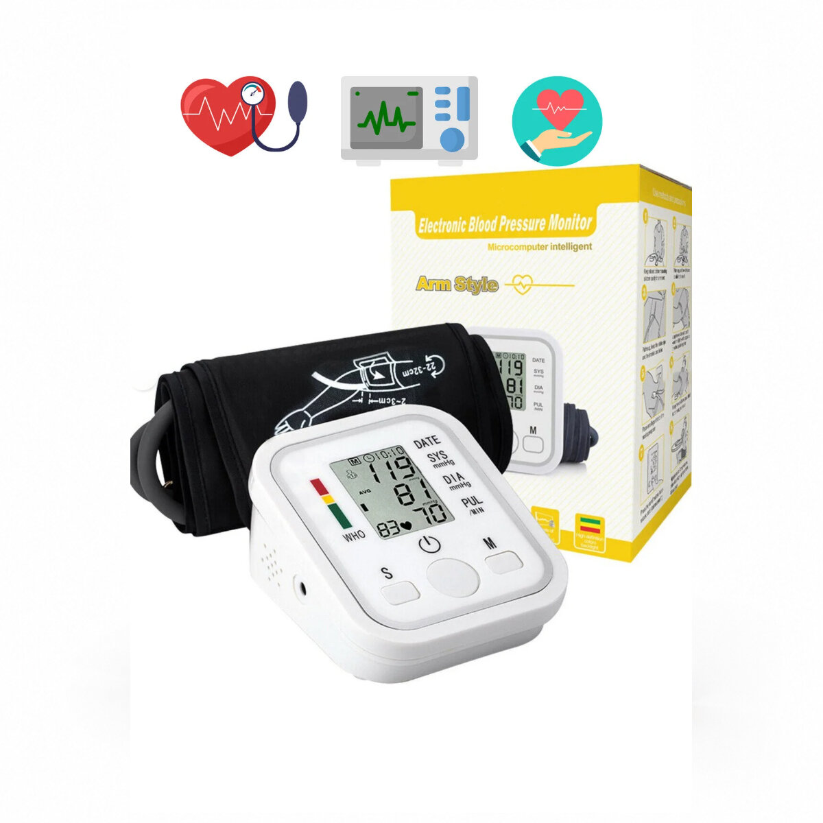 NURSEMED BK-320 ( KOL TİPİ ÖLÇÜM ) ( 9.6X11.5X5.9CM ) ( USB SARJLI & DİJİTAL ) ( KONUŞAN ) TANSİYON ALETİ*50 NURSEMED BK-320 ( KOL TİPİ ÖLÇÜM ) ( 9.6X11.5X5.9CM ) ( USB SARJLI & DİJİTAL ) ( KONUŞAN ) TANSİYON ALETİ*50