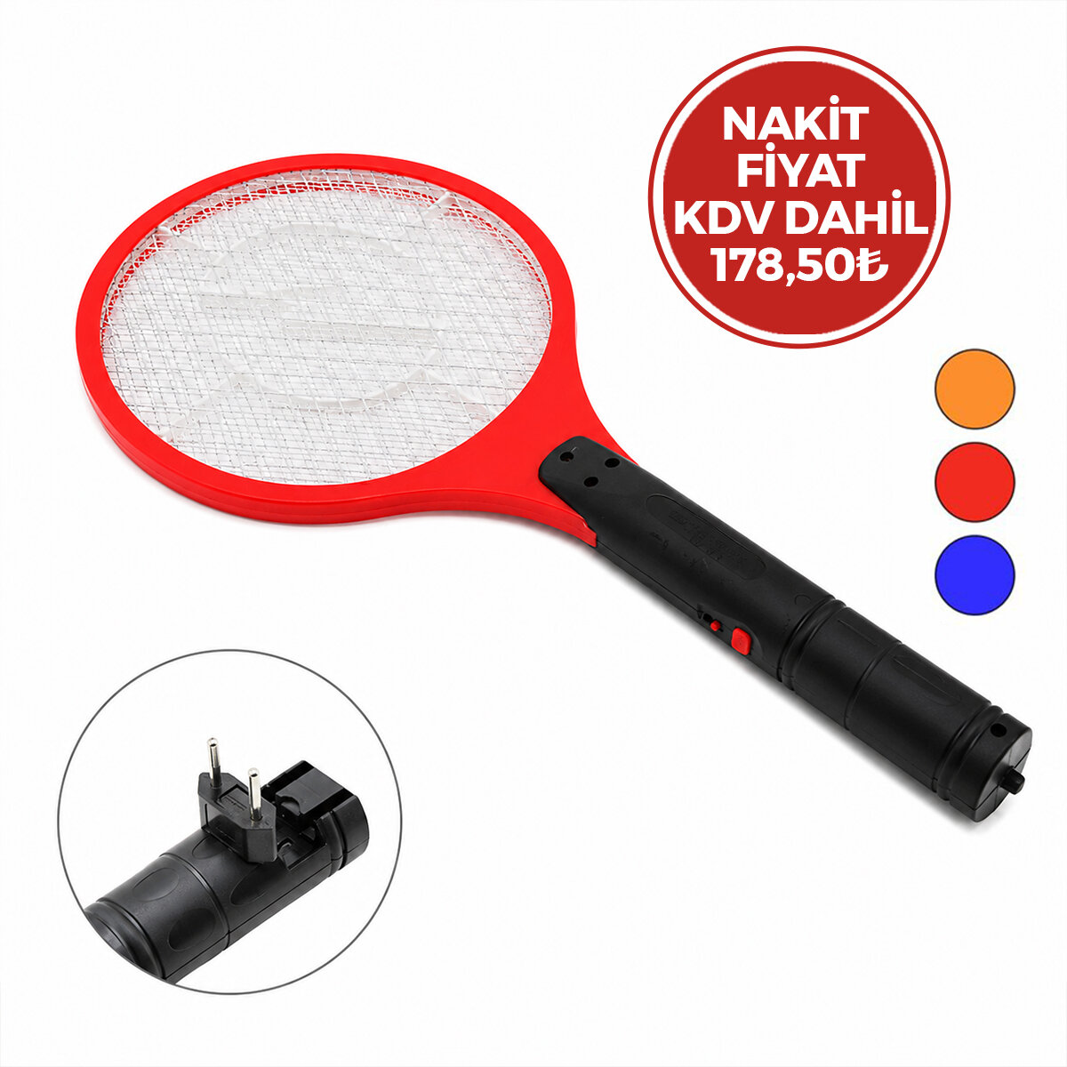PRINCO PR-330 ( FİŞ ŞARJLI ) ( RAKET MODELİ ) ELEKTRONİK SİNEK ÖLDÜRÜCÜ CIZ MAKİNE*60