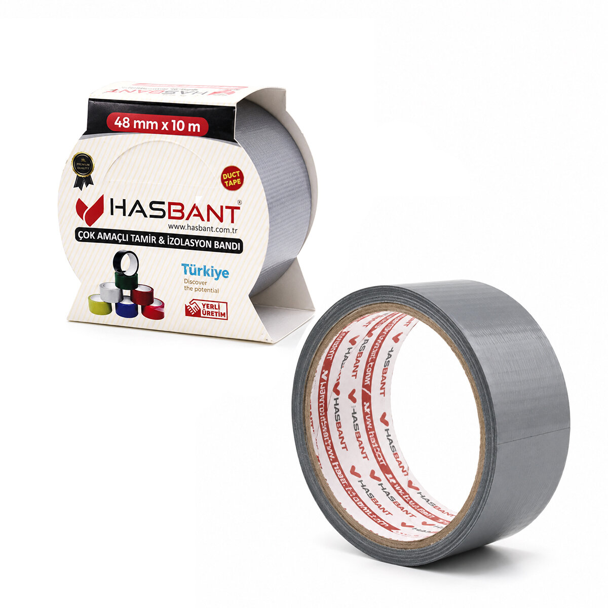 HASBANT HAS-0076 ( GRİ ) TEKLİ ÇADIR & TAMİR BANTI 48MMX10M*72