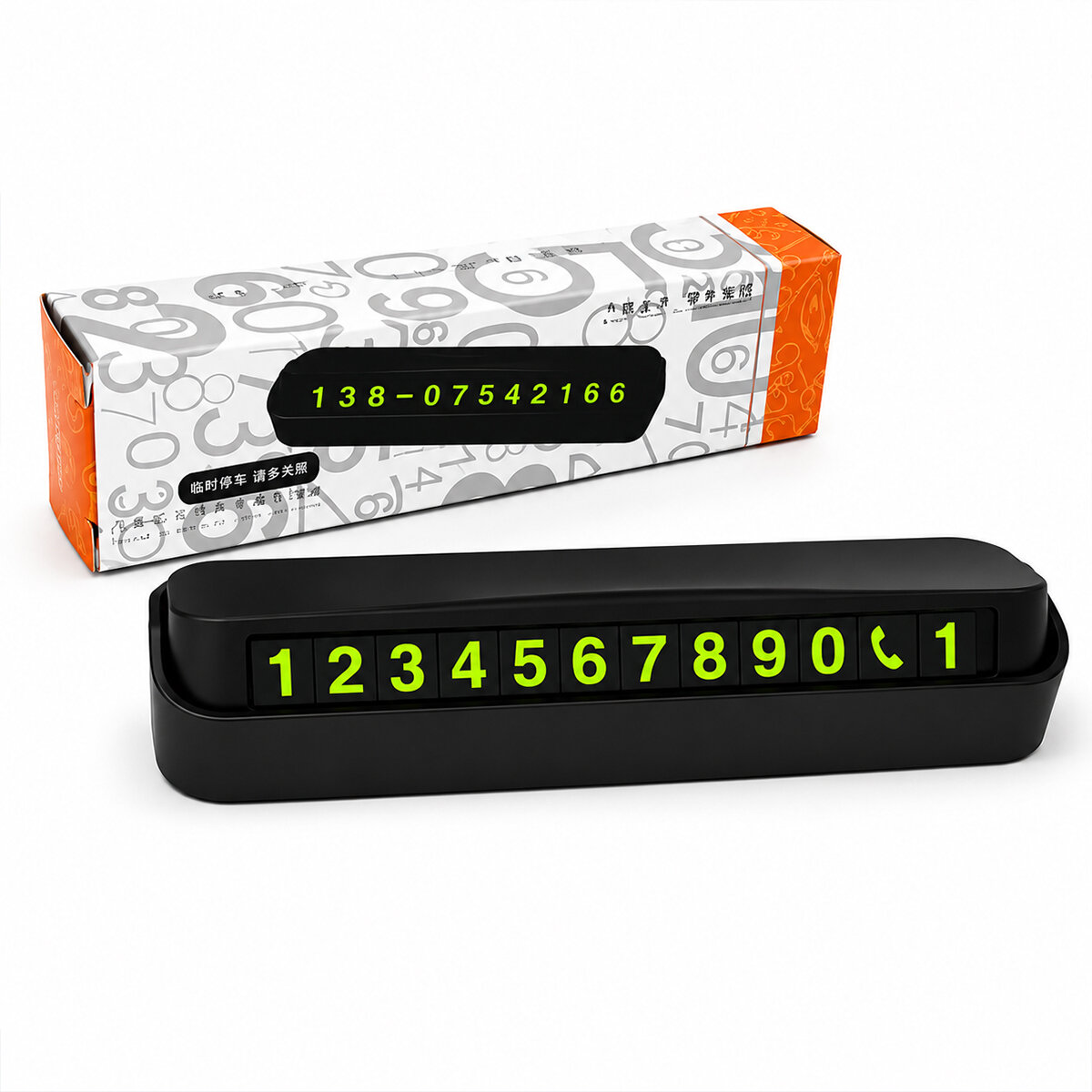 ENFA ENF-1030 ( PLASTİK ) ( AÇ & KAPA ) OTO ARAÇ PARK TELEFON NUMARATÖR ( FOSFORLU RAKAMLAR ) (YAPIŞKANLI MONTAJ)*20X25