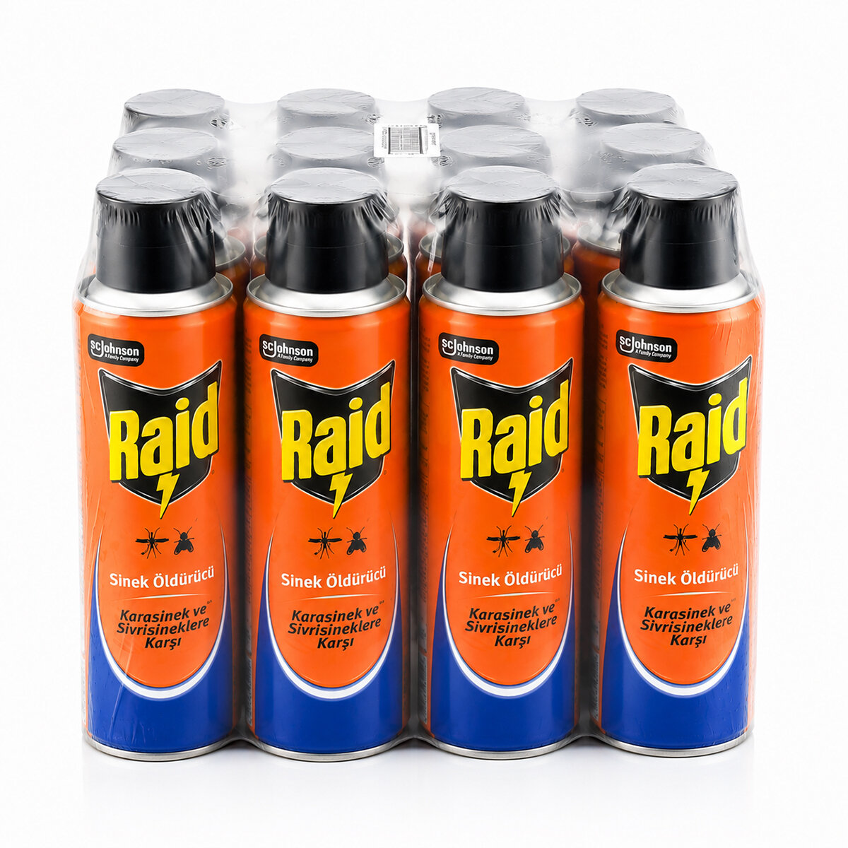 RAİD ( SPREY= KOKUSUZ ) KARASİNEK & SİVRİSİNEK ÖLDÜRÜCÜ & SAVAR İLAÇ SPREY ( 300ML )*12X4