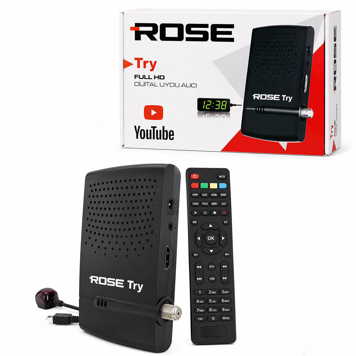 ROSE TRY (FULL HD) DİJİTAL UYDU ALICISI (HDMI & AV & Rs232) (WİFİ & YOUTUBE) (1080P) (OTOMATİK KANAL GÜNCELLEME)*60 ROSE TRY (FULL HD) DİJİTAL UYDU ALICISI (HDMI & AV & Rs232) (WİFİ & YOUTUBE) (1080P) (OTOMATİK KANAL GÜNCELLEME)*60