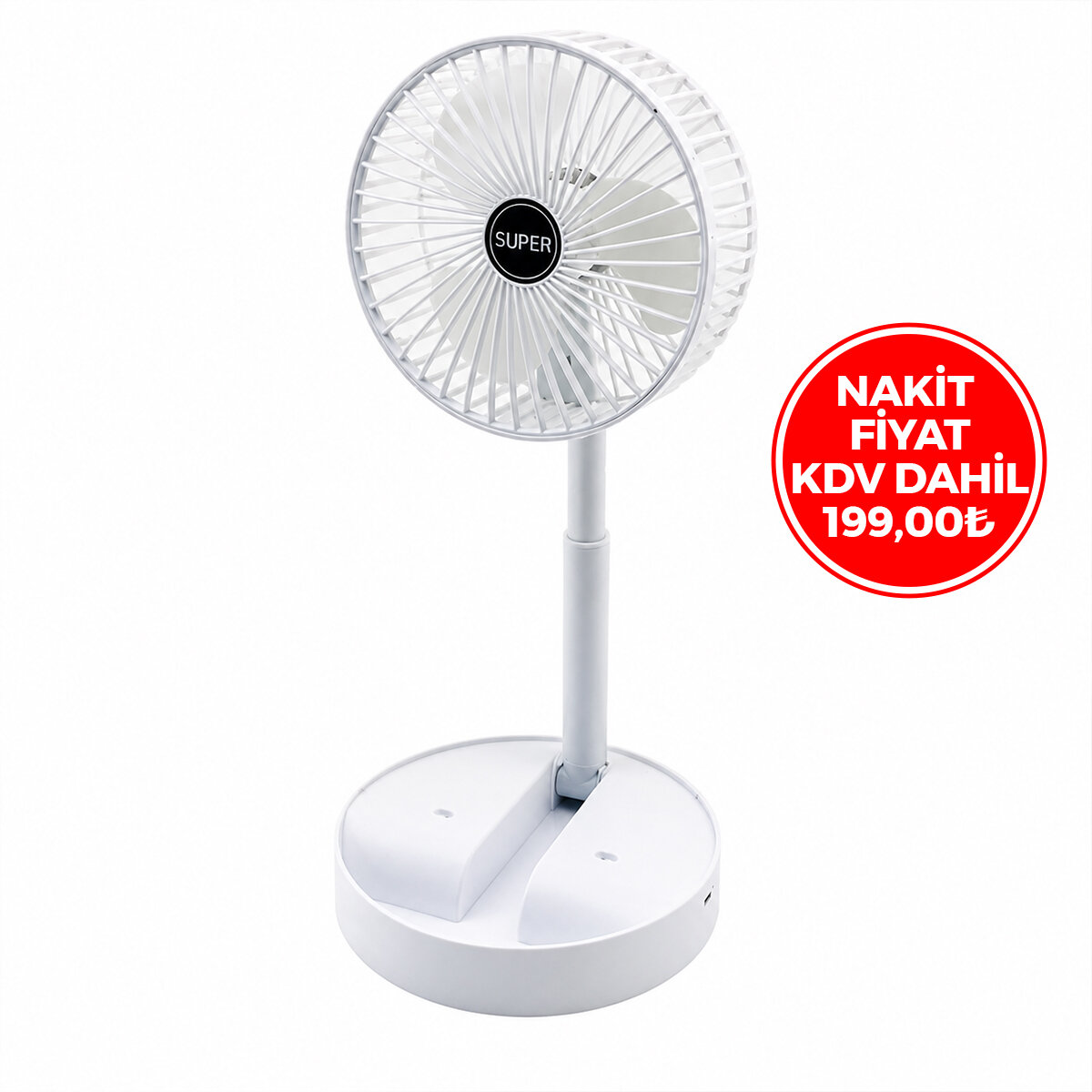 BLİC BWFN-11 MASA ÜSTÜ VANTİLATÖR (USB ŞARJLI) (KATLANIR FAN=16.4CM & UZAYAN AYAK=12.5-19CM) (180°) (TELEFONLUKLU)*40