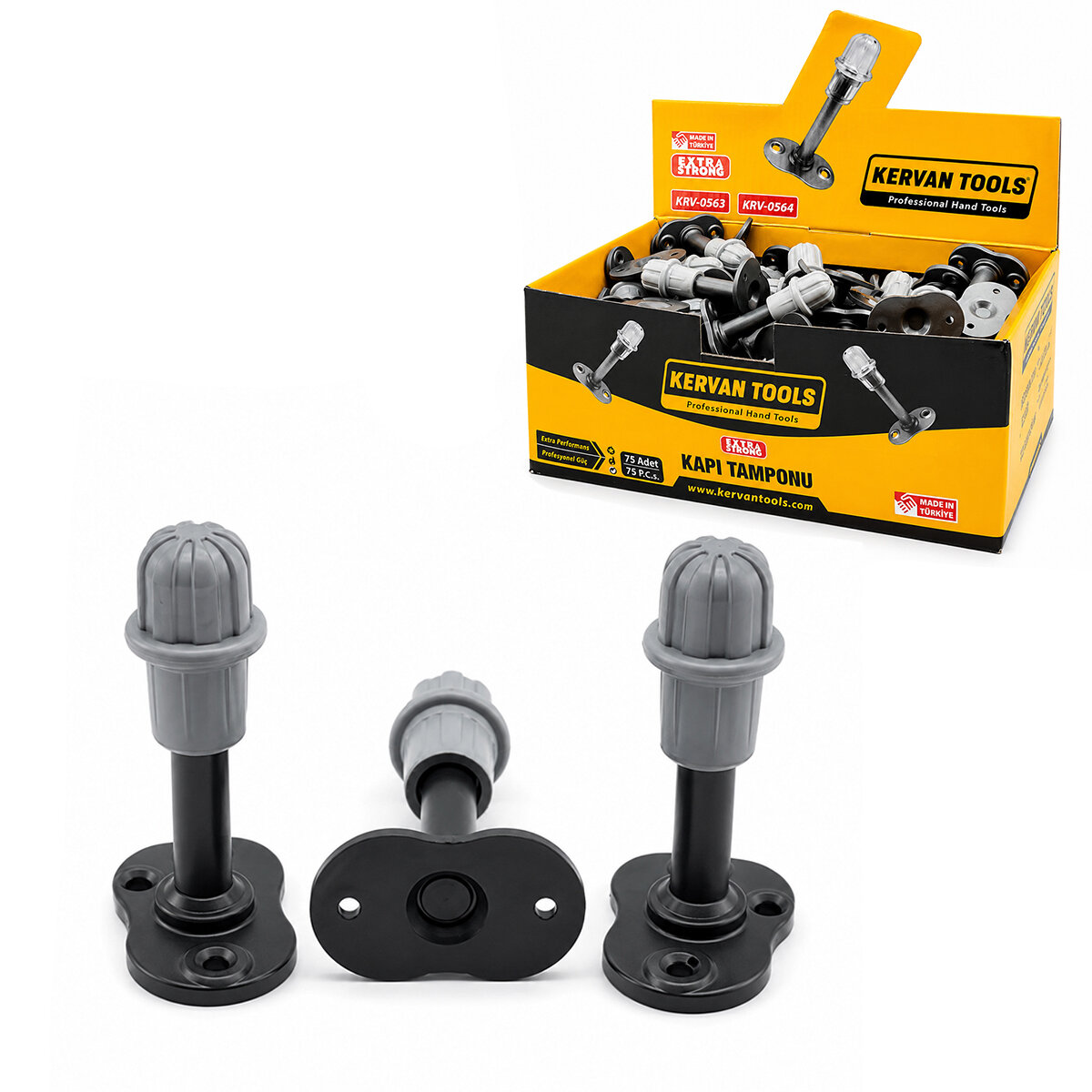 KERVAN KRV-0563 KAPI ALTI STOPERİ & TAMPON PLASTİK*75X20