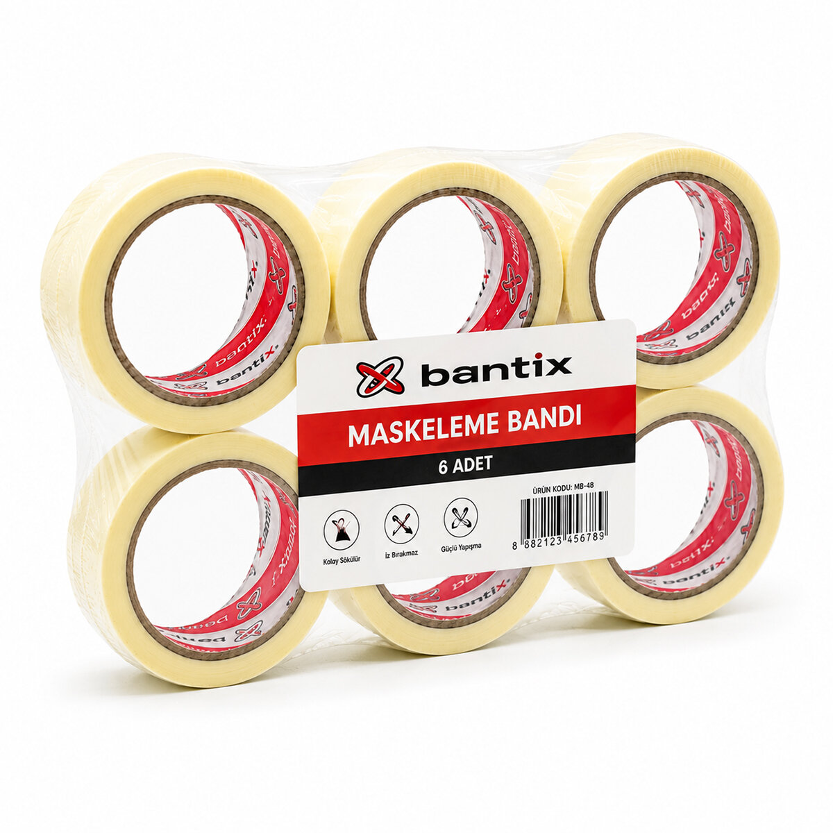 BANTİX ( 36MM X 20YARDS=18.3MT ) MASKELEME BANT ( BANDI )*6X8 BANTİX ( 36MM X 20YARDS=18.3MT ) MASKELEME BANT ( BANDI )*6X8