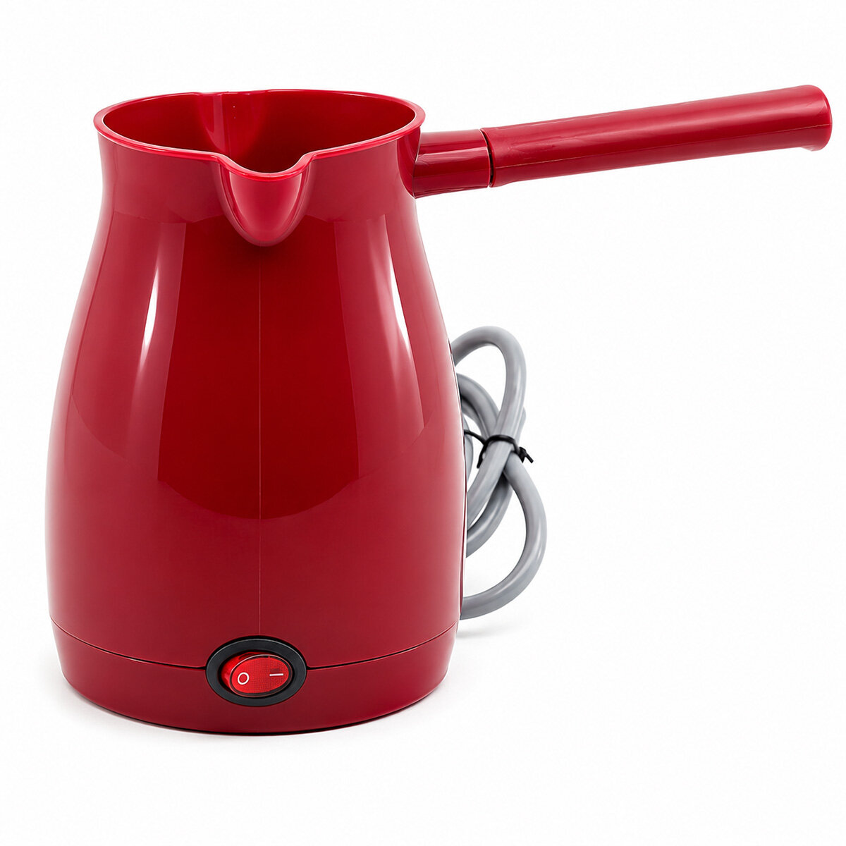 AWOX CAFFEEN ( KIRMIZI ) ELEKTRİKLİ CEZVE ( TÜRK KAHVESİ ) MAKİNESİ ( PLASTİK ) ( ÇİFT AĞIZ ) ( 0.4LT & 5 FİNCAN ) ( 1000W )*24