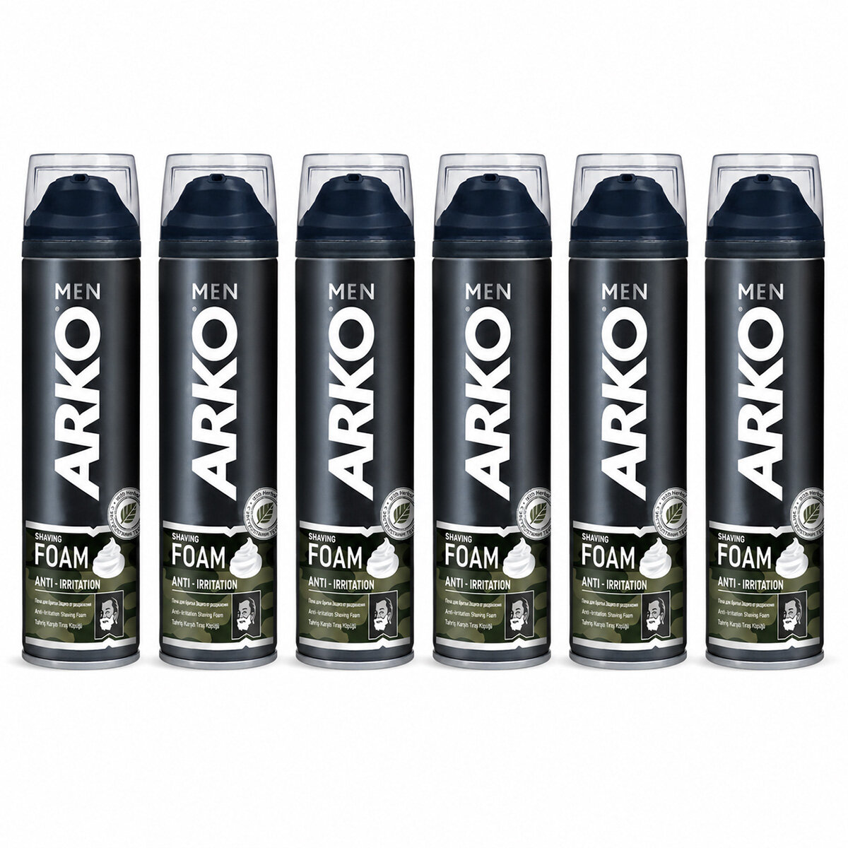 ARKO ( ANTI-IRRITATION ) TRAŞ KÖPÜK ( TAHRİŞ KARŞITI & 200ML )*6X4 ARKO ( ANTI-IRRITATION ) TRAŞ KÖPÜK ( TAHRİŞ KARŞITI & 200ML )*6X4
