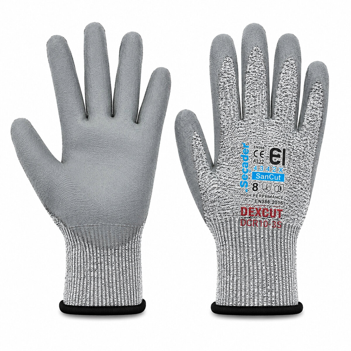 EGEBANT G-131744 ( ZEBRA ) ( NO 8 ) ( SMALL ) ( KESİLME DİRENÇLİ ) NİTRİL İŞÇİ ELDİVEN ( BANDI )*10X20