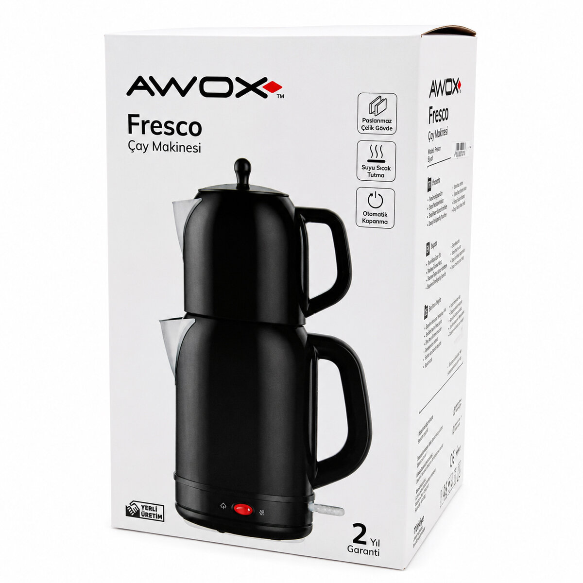 AWOX FRESCO ( KIRMIZI ) ( 2İN1= ÇAYCI & KETTLE ) ( ÇELİK ) ELEKTRİKLİ ÇAY MAKİNASI ( 1.7LT & 1.2LT ) ( ÇAY SÜZGEÇLİ ) ( 360° DÖNEBİLİR ) ( 2200W )*4 AWOX FRESCO ( KIRMIZI ) ( 2İN1= ÇAYCI & KETTLE ) ( ÇELİK ) ELEKTRİKLİ ÇAY MAKİNASI ( 1.7LT & 1.2LT ) ( ÇAY SÜZGEÇLİ ) ( 360° DÖNEBİLİR ) ( 2200W )*4