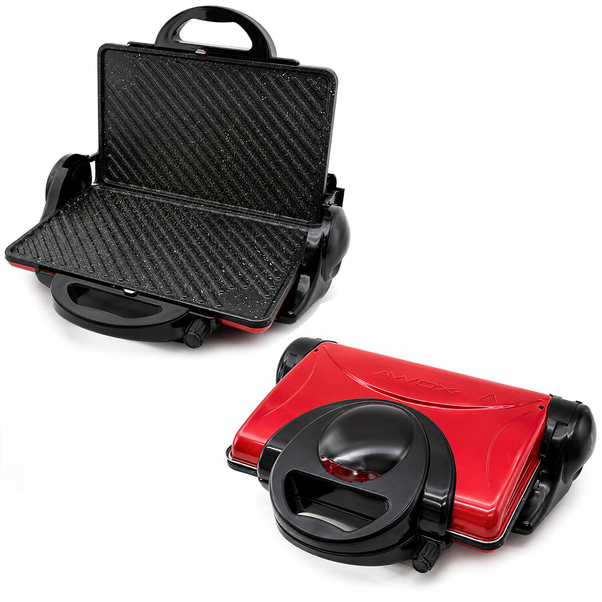 AWOX ORİON ( KIRMIZI ) ( 8 DİLİM ) ELEKTRİKLİ ( TEFLON TOST MAKİNESİ ) & ( 180° IZGARA ) ( 6 KADEME ISI AYARI ) ( 1800W )*4