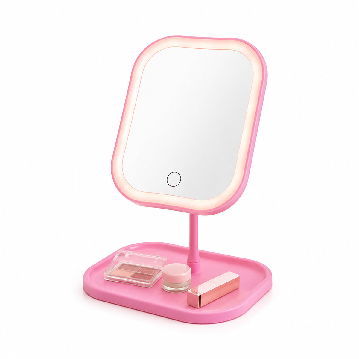 BAROTTİ DMR-9051 ( KARE & OVAL KÖŞELİ ) ( USB ŞARJLI ) ( 3 KADEME ) DOKUNMATİK LED MAKYAJ AYNASI (18.5X14.7CM) ( 360° ) (RENKLİ PLS.) (TAKILIK SEPETLİ=13.5X18CM AYAK=17.5CM)*60