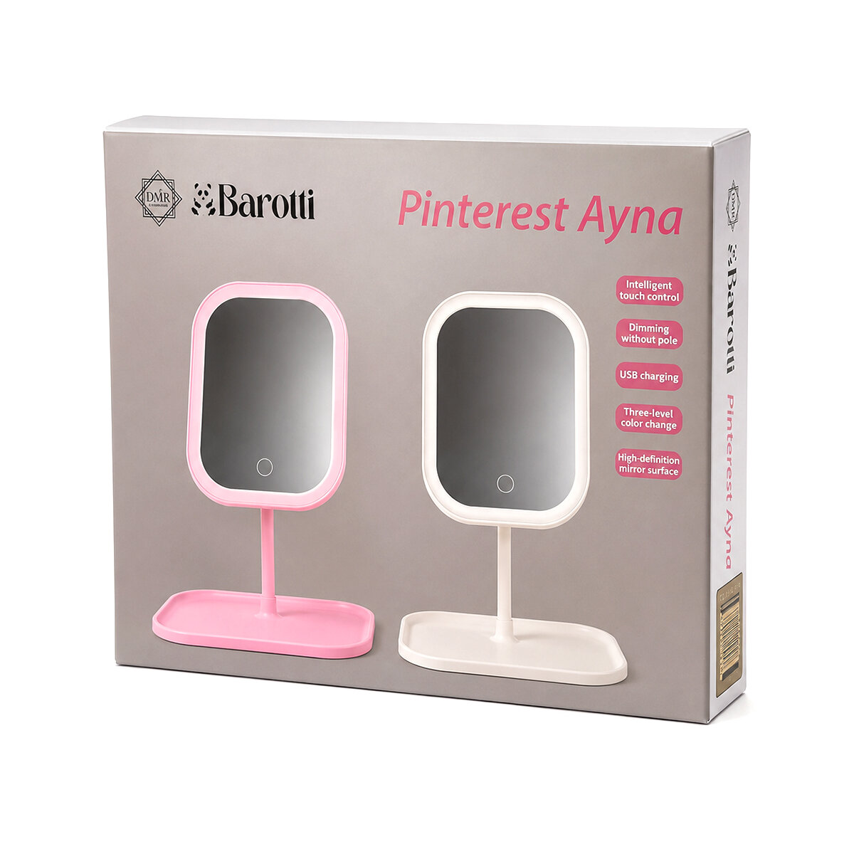 BAROTTİ DMR-9051 ( KARE & OVAL KÖŞELİ ) ( USB ŞARJLI ) ( 3 KADEME ) DOKUNMATİK LED MAKYAJ AYNASI (18.5X14.7CM) ( 360° ) (RENKLİ PLS.) (TAKILIK SEPETLİ=13.5X18CM AYAK=17.5CM)*60 BAROTTİ DMR-9051 ( KARE & OVAL KÖŞELİ ) ( USB ŞARJLI ) ( 3 KADEME ) DOKUNMATİK LED MAKYAJ AYNASI (18.5X14.7CM) ( 360° ) (RENKLİ PLS.) (TAKILIK SEPETLİ=13.5X18CM AYAK=17.5CM)*60
