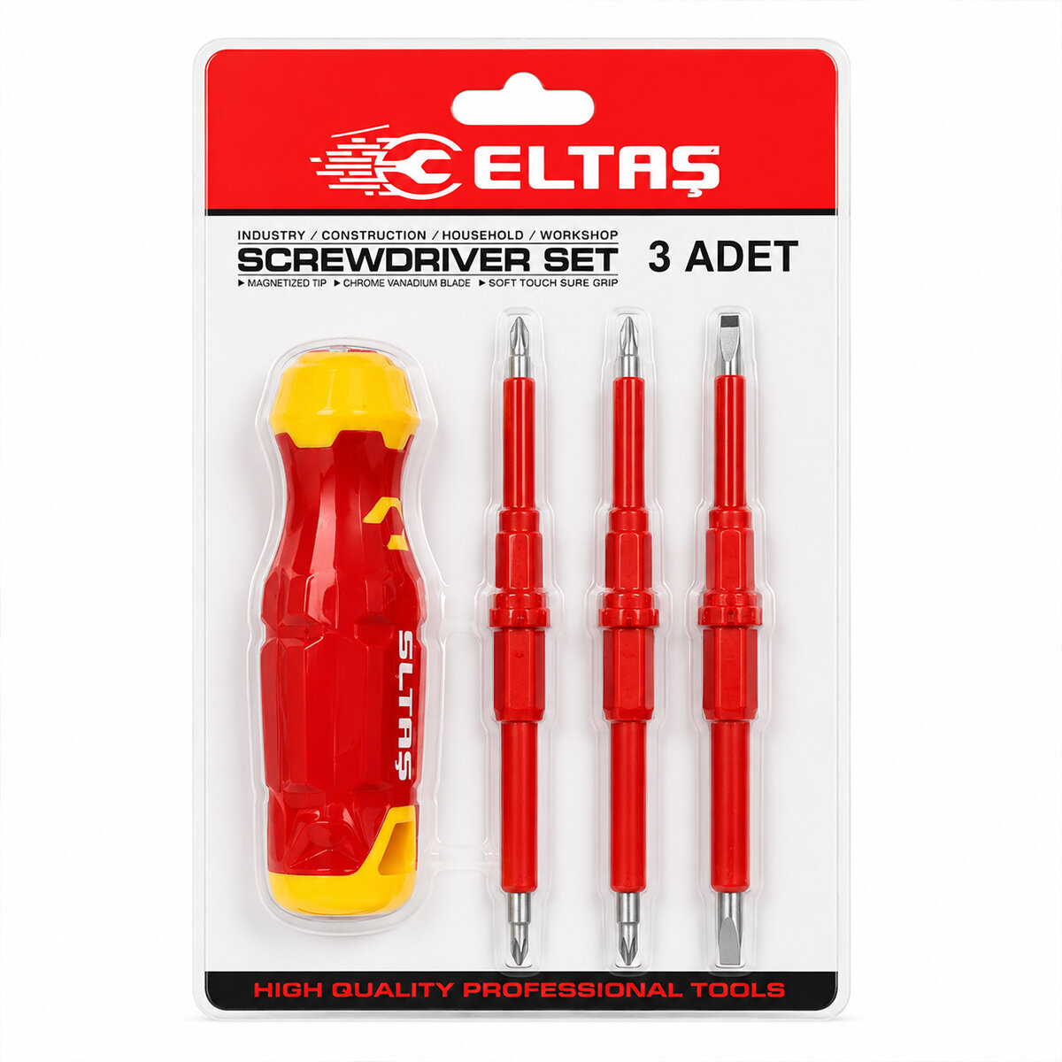 ELTAŞ LRD-144 ( 3PCS & ÇİFT TARAFLI UÇ ) ( 3MM&5MM&6MM ) ( ERGONOMİK SAP ) ELEKTRİKLİ TORNAVİDA SETİ*120 ELTAŞ LRD-144 ( 3PCS & ÇİFT TARAFLI UÇ ) ( 3MM&5MM&6MM ) ( ERGONOMİK SAP ) ELEKTRİKLİ TORNAVİDA SETİ*120