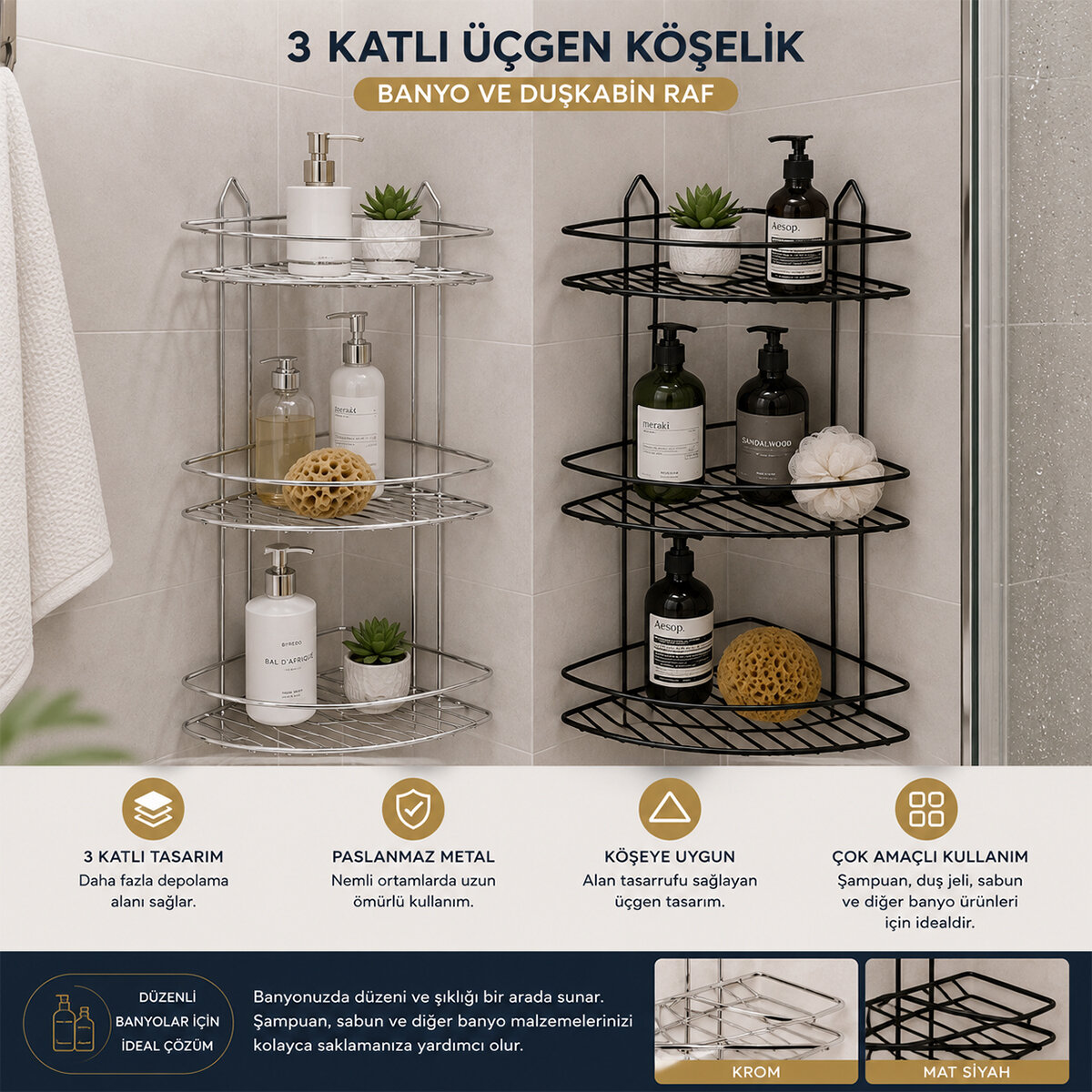 İBİCO K13-011 ( 3 KATLI & ÜÇGEN ) ( SİYAH ) ( METAL ) BANYO KÖŞELİK & DUŞKABİN RAF*12=K İBİCO K13-011 ( 3 KATLI & ÜÇGEN ) ( SİYAH ) ( METAL ) BANYO KÖŞELİK & DUŞKABİN RAF*12=K
