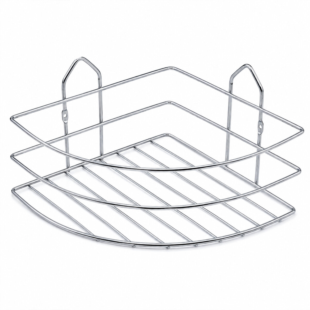 KRT-1148 EKO-01 ( TEK KATLI & ÜÇGEN ) ( KROM ) ( METAL ) BANYO KÖŞELİK & DUŞKABİN RAF*60