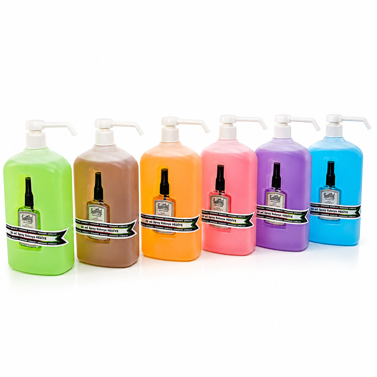 İSTANBUL KOKU DÜNYASI ( 900ML ) ( MİX ) POMPALI ESANS KOLONYA ( 50ML SPREY HEDİYELİ )( İSTANBUL ES.-LAVANTA-LOTUS-BAHAR BAH.-BUZ FER.-NARENCİYE )*12=K İSTANBUL KOKU DÜNYASI ( 900ML ) ( MİX ) POMPALI ESANS KOLONYA ( 50ML SPREY HEDİYELİ )( İSTANBUL ES.-LAVANTA-LOTUS-BAHAR BAH.-BUZ FER.-NARENCİYE )*12=K