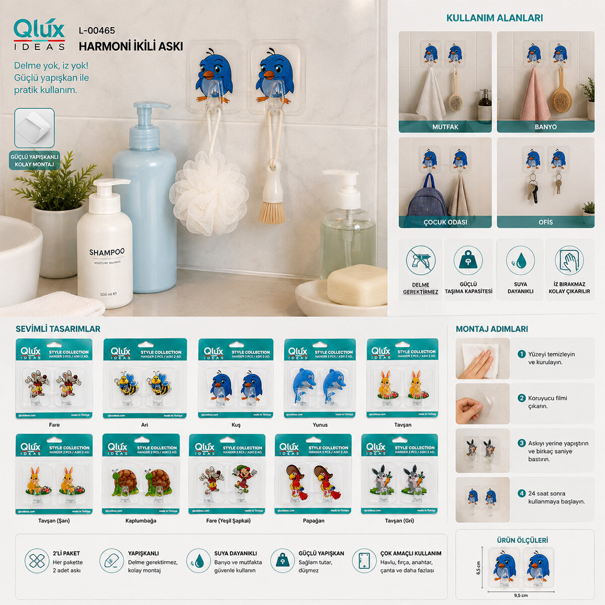 QLUX L-00465 ( 2PCS ) HARMONİ ASKI MİX*32X2 QLUX L-00465 ( 2PCS ) HARMONİ ASKI MİX*32X2