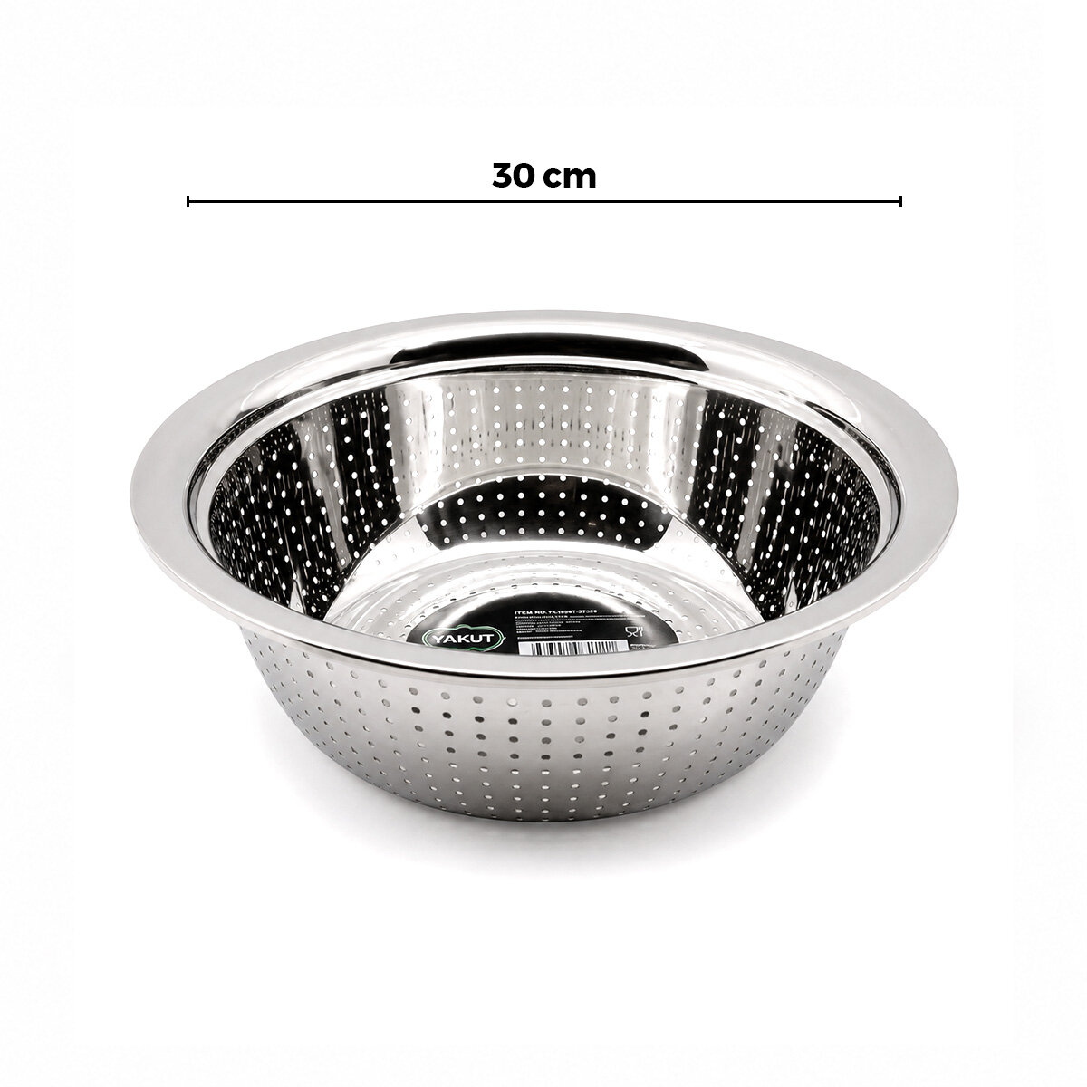 YAKUT-10794 ( 30CM ) ( KULPSUZ ) PASLANMAZ METAL ( SEPET ) SÜZGEÇ*80