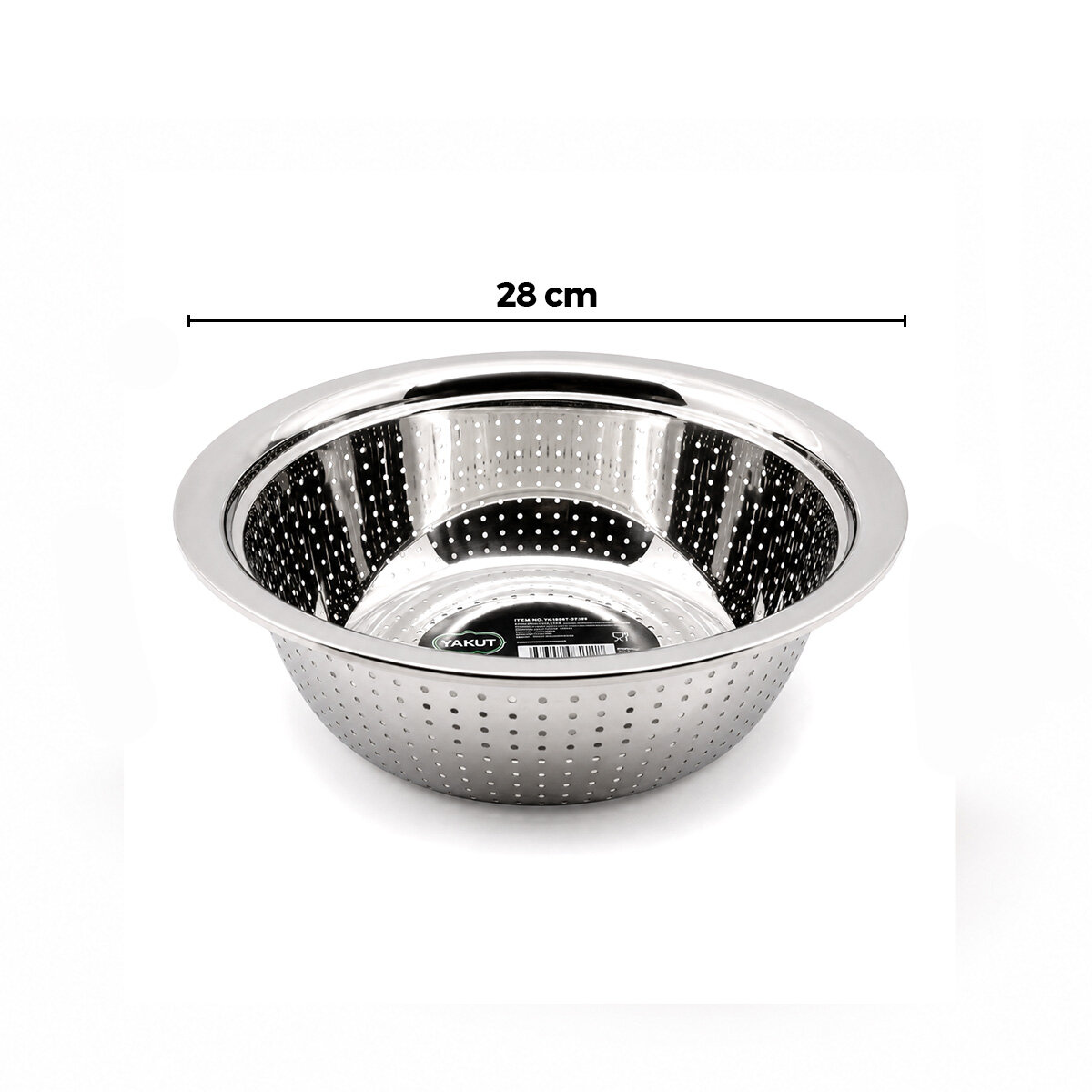 YAKUT-10793 ( 28CM ) ( KULPSUZ ) PASLANMAZ METAL ( SEPET ) SÜZGEÇ*100