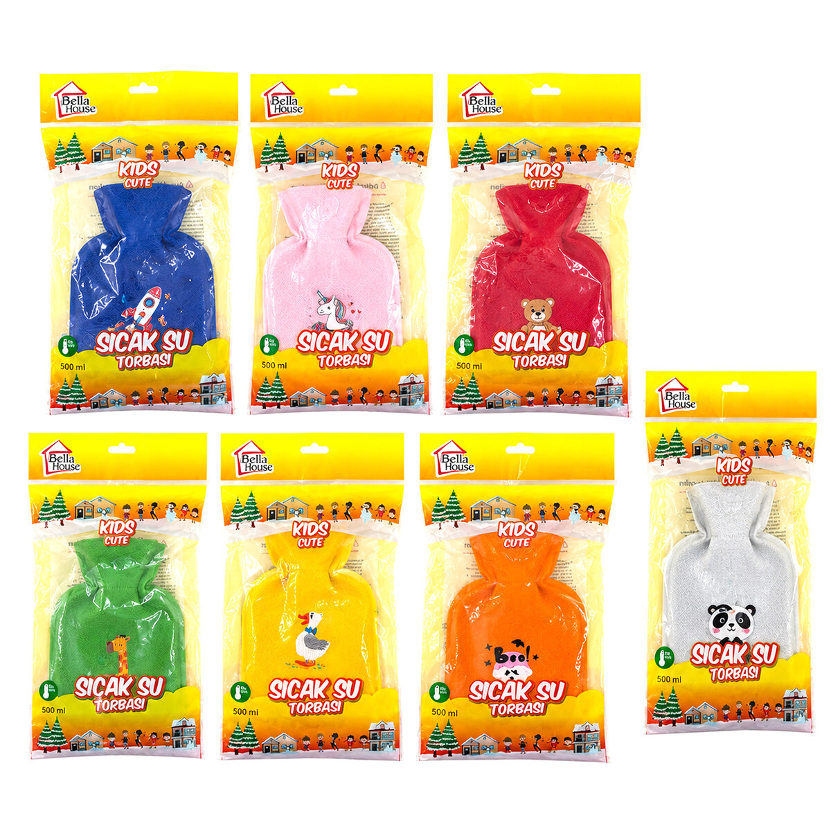 BELLA HOUSE KIDS CUTE K-8441 ( 500ML & ÇOCUK ) ( POLARLI ) SICAK SU TORBASI*100 BELLA HOUSE KIDS CUTE K-8441 ( 500ML & ÇOCUK ) ( POLARLI ) SICAK SU TORBASI*100