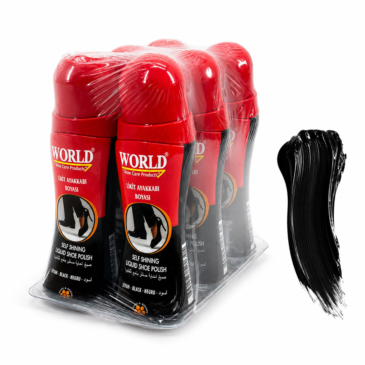 WORLD ( SİYAH ) LİKİT AYAKKABI BOYASI 75ML*6X16 WORLD ( SİYAH ) LİKİT AYAKKABI BOYASI 75ML*6X16