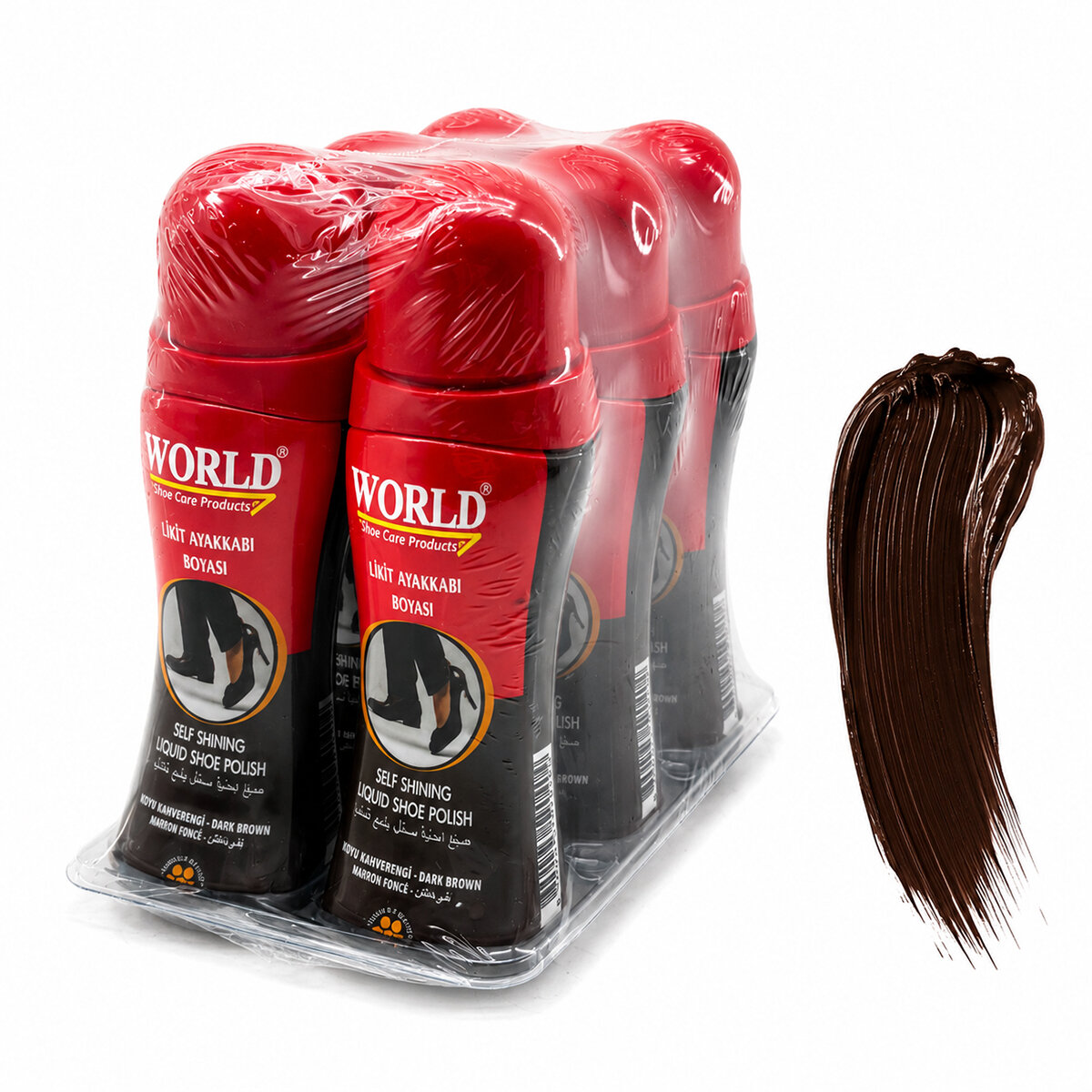 WORLD ( KOYU KAHVE ) LİKİT AYAKKABI BOYASI 75ML*6X16 WORLD ( KOYU KAHVE ) LİKİT AYAKKABI BOYASI 75ML*6X16