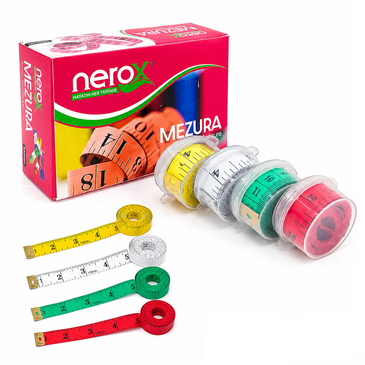 NEROX NRX-3172 ŞERİT MEZURA MEZRO ( 1.5MT ) ( PLASTİK KUTULU )*12X40