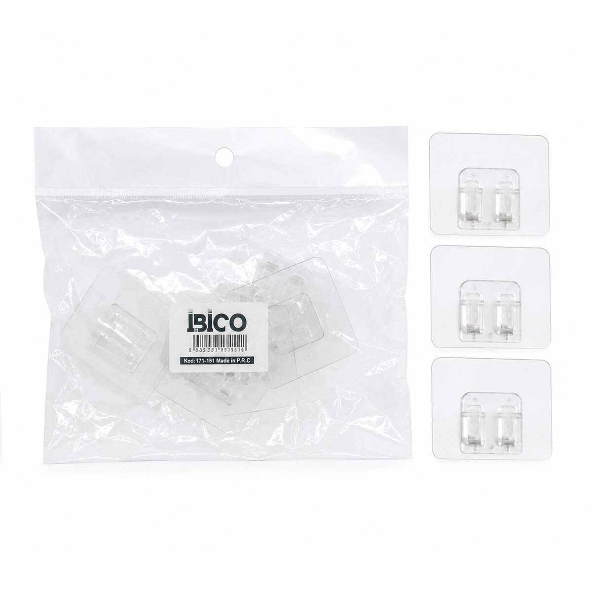 İBİCO İ17-151 ( 10PCS ) ASKI ( ÇİFT KANCALI PLASTİK ) ASKI ( ŞEFFAF PVC YAPIŞKANLI MONTAJ )*25X12 İBİCO İ17-151 ( 10PCS ) ASKI ( ÇİFT KANCALI PLASTİK ) ASKI ( ŞEFFAF PVC YAPIŞKANLI MONTAJ )*25X12