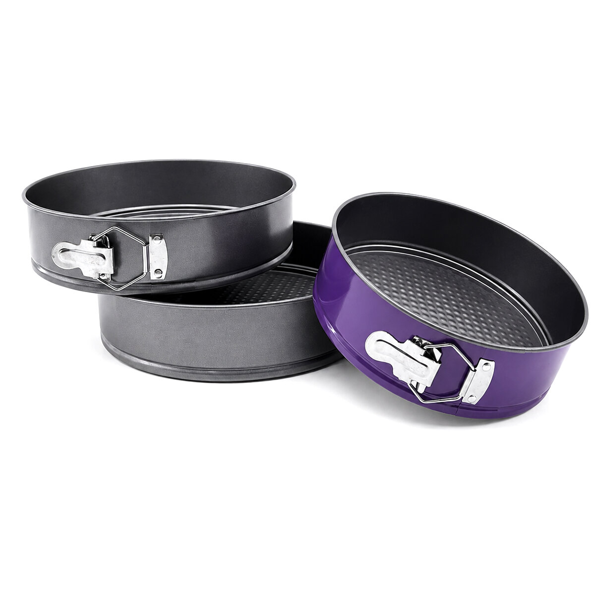 GAZELLE ( 3 BOY ) ( YUVARLAK ) ( METAL & KELEPÇELİ ) KEK KALIP SETİ ( 24-26-28CM )*12 GAZELLE ( 3 BOY ) ( YUVARLAK ) ( METAL & KELEPÇELİ ) KEK KALIP SETİ ( 24-26-28CM )*12