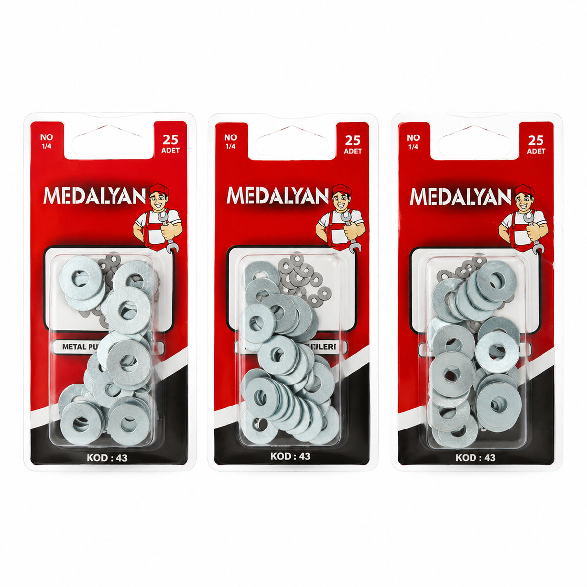 MEDALYAN DL-43 ( 1/4 ) ( 25PCS ) METAL PUL*12X12 MEDALYAN DL-43 ( 1/4 ) ( 25PCS ) METAL PUL*12X12