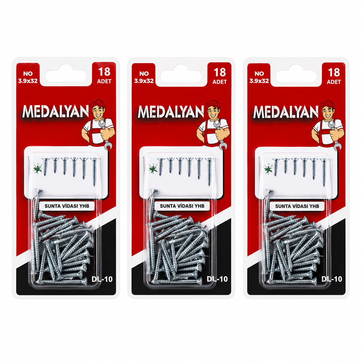 MEDALYAN DL-10 ( 3.9X32 ) ( 22PCS ) MATKAP UÇLU VİDA YHB*12X12 MEDALYAN DL-10 ( 3.9X32 ) ( 22PCS ) MATKAP UÇLU VİDA YHB*12X12