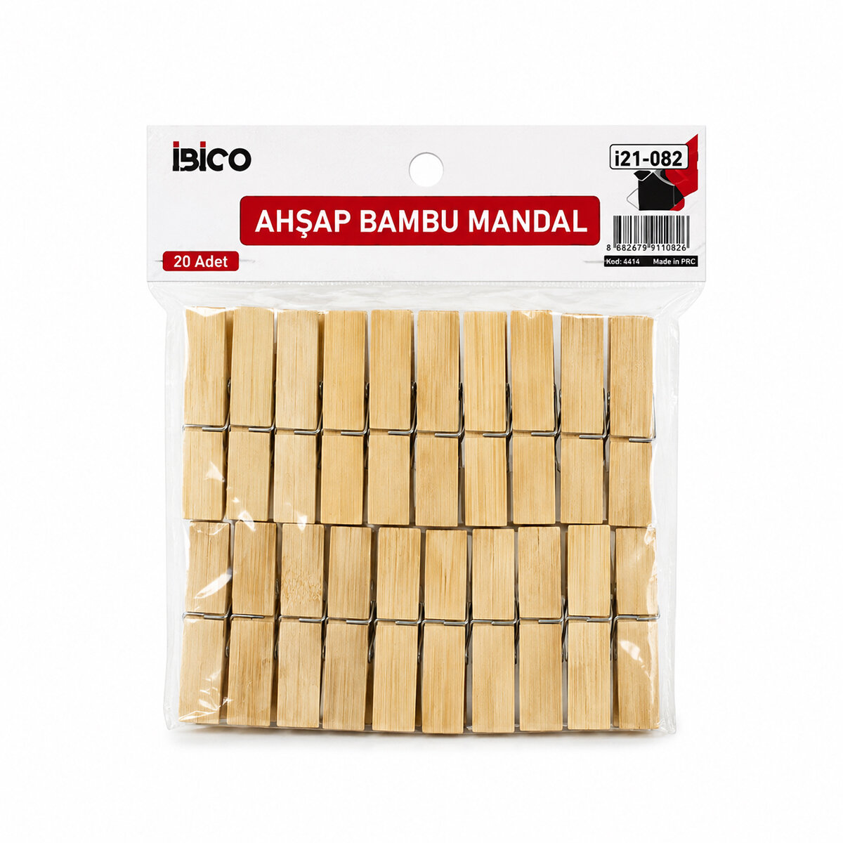 İBİCO İ21-082 ( 20PCS ) ( KÜÇÜK ) AHŞAP BAMBU MANDAL*250 İBİCO İ21-082 ( 20PCS ) ( KÜÇÜK ) AHŞAP BAMBU MANDAL*250
