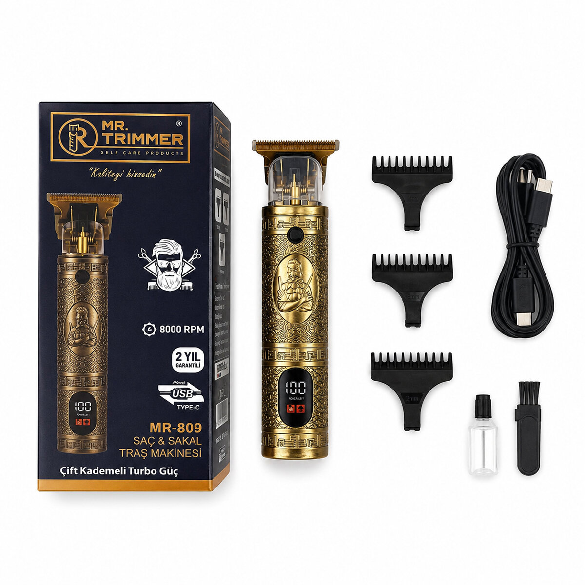 MR.TRIMMER MR-809 SAÇ & SAKAL KESME TRAŞ MAKİNESİ ( 3 FARKLI KESİM ) ( USB ŞARJLI ) ( 5W & 1200mAh & 800RPM ) ( ÇİFT KADEMELİ TURBO GÜÇ )*60 MR.TRIMMER MR-809 SAÇ & SAKAL KESME TRAŞ MAKİNESİ ( 3 FARKLI KESİM ) ( USB ŞARJLI ) ( 5W & 1200mAh & 800RPM ) ( ÇİFT KADEMELİ TURBO GÜÇ )*60