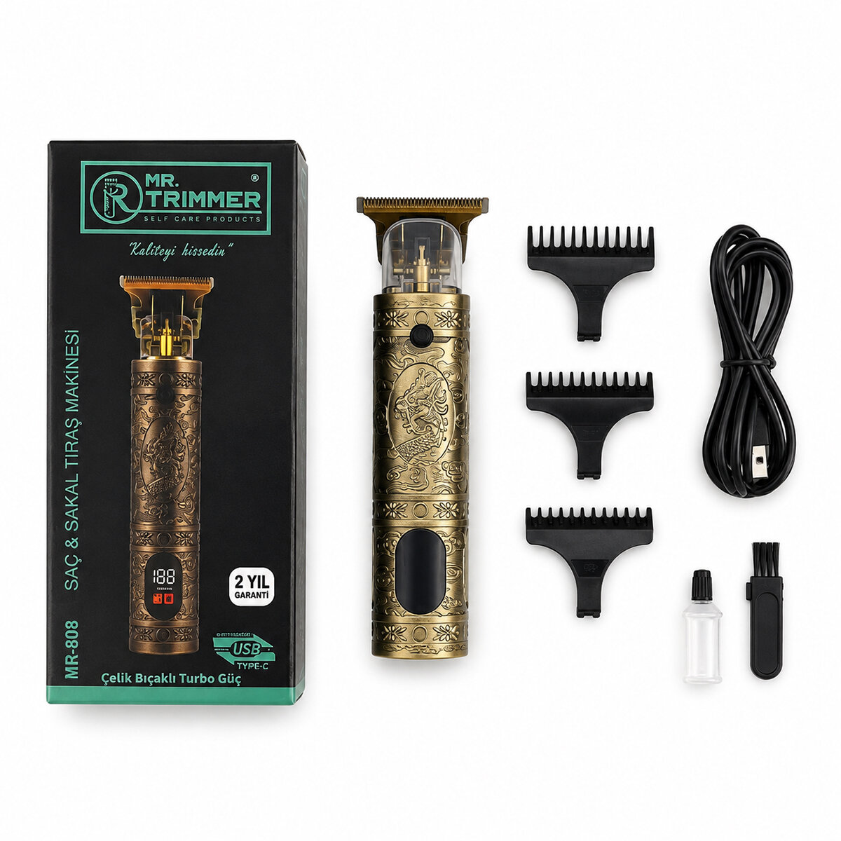 MR.TRIMMER MR-808 SAÇ & SAKAL KESME TRAŞ MAKİNESİ ( 3 FARKLI KESİM ) ( USB ŞARJLI ) ( 5W & 1200mAh & 800RPM ) ( ÇİFT KADEMELİ TURBO GÜÇ )*60 MR.TRIMMER MR-808 SAÇ & SAKAL KESME TRAŞ MAKİNESİ ( 3 FARKLI KESİM ) ( USB ŞARJLI ) ( 5W & 1200mAh & 800RPM ) ( ÇİFT KADEMELİ TURBO GÜÇ )*60