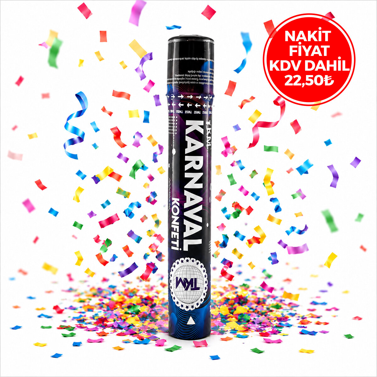 TKM KONFETİ ( KARNAVAL RENKLİ ) ( 30CM )*100