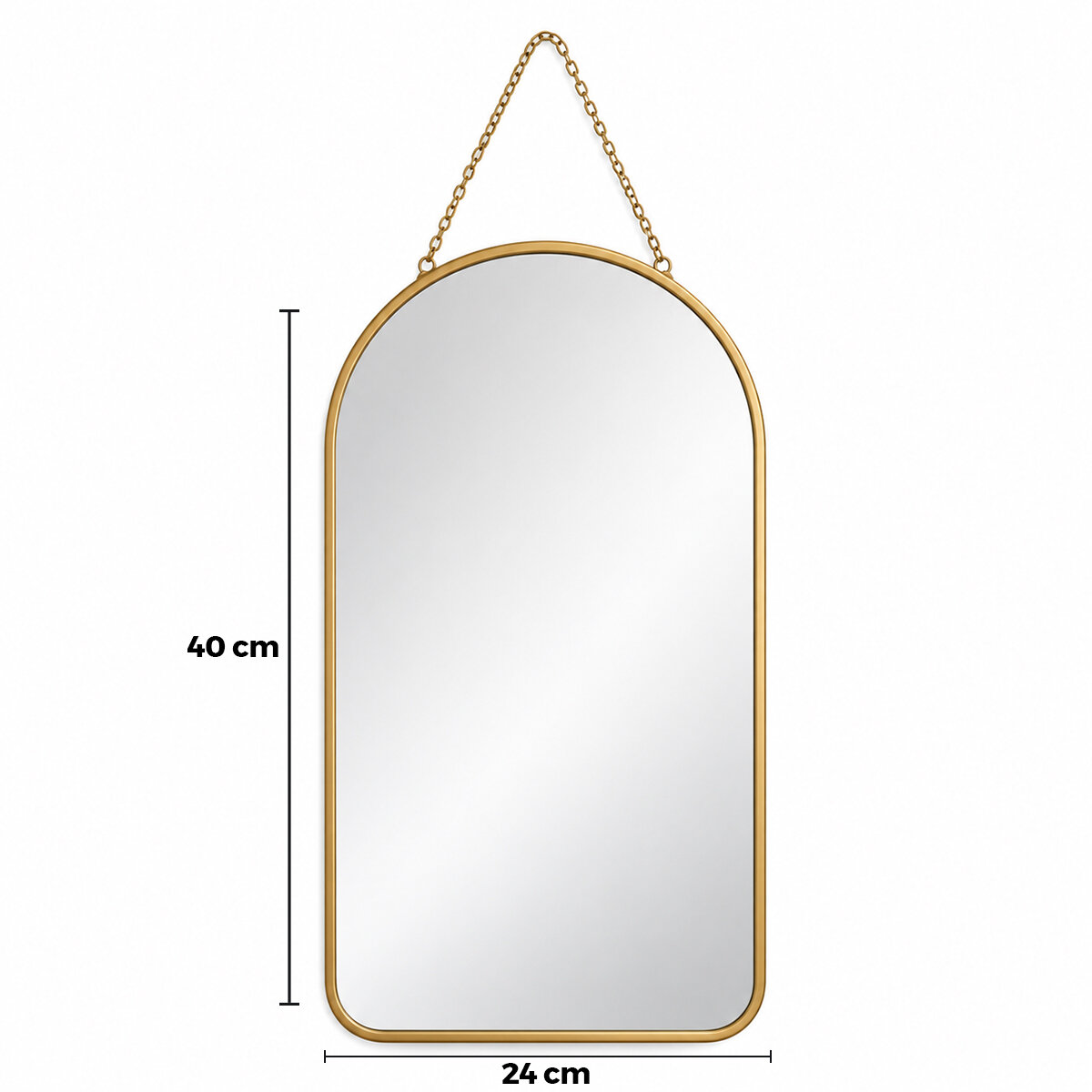 İBİCO İ15-085 ( GOLD ÇERÇEVELİ ) DEKORATİF DUVAR AYNA ( İP ASKILI ) ( 24X40CM )*18=K