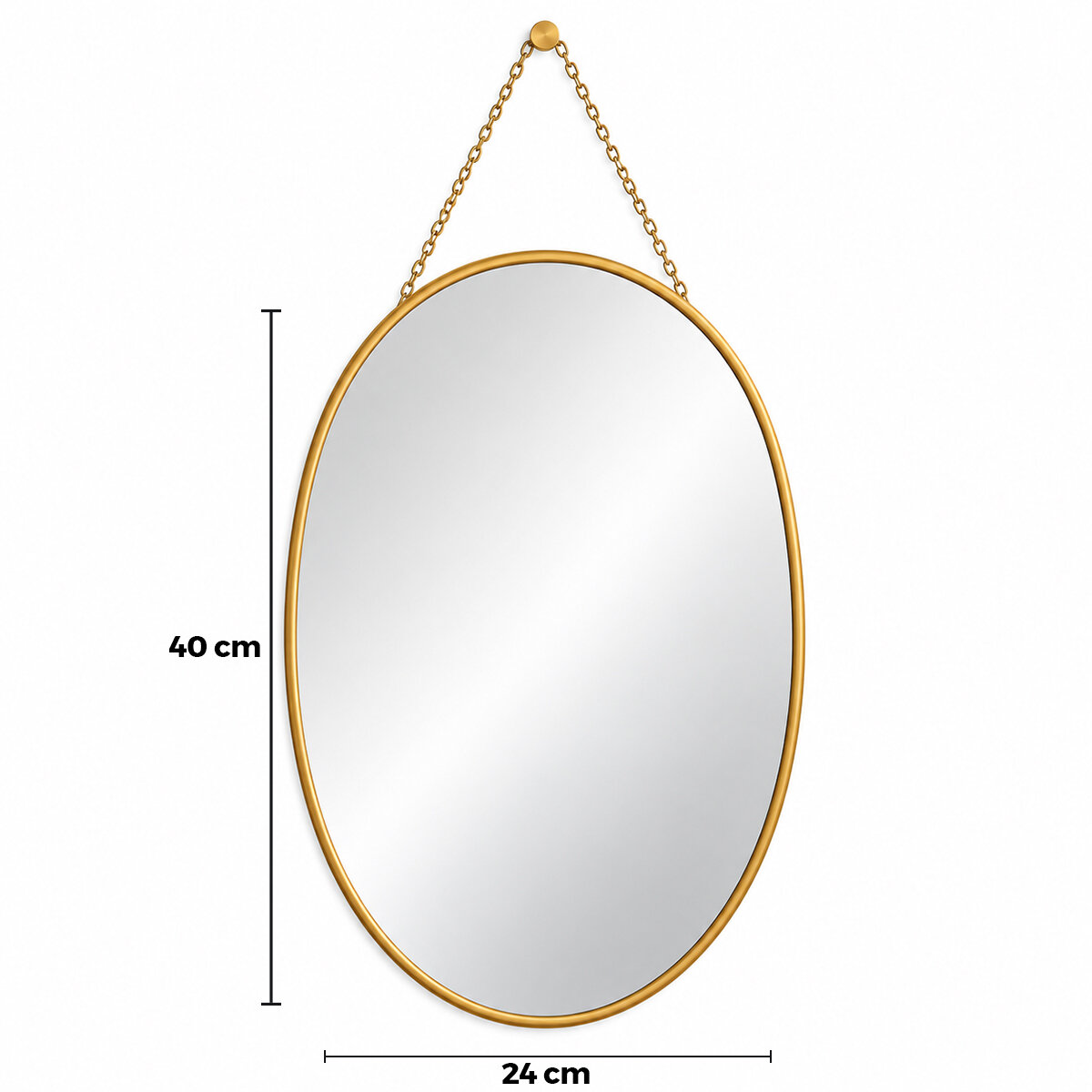İBİCO İ15-088 ( GOLD ÇERÇEVELİ ) DEKORATİF DUVAR AYNA ( İP ASKILI ) ( 24X40CM )*18=K
