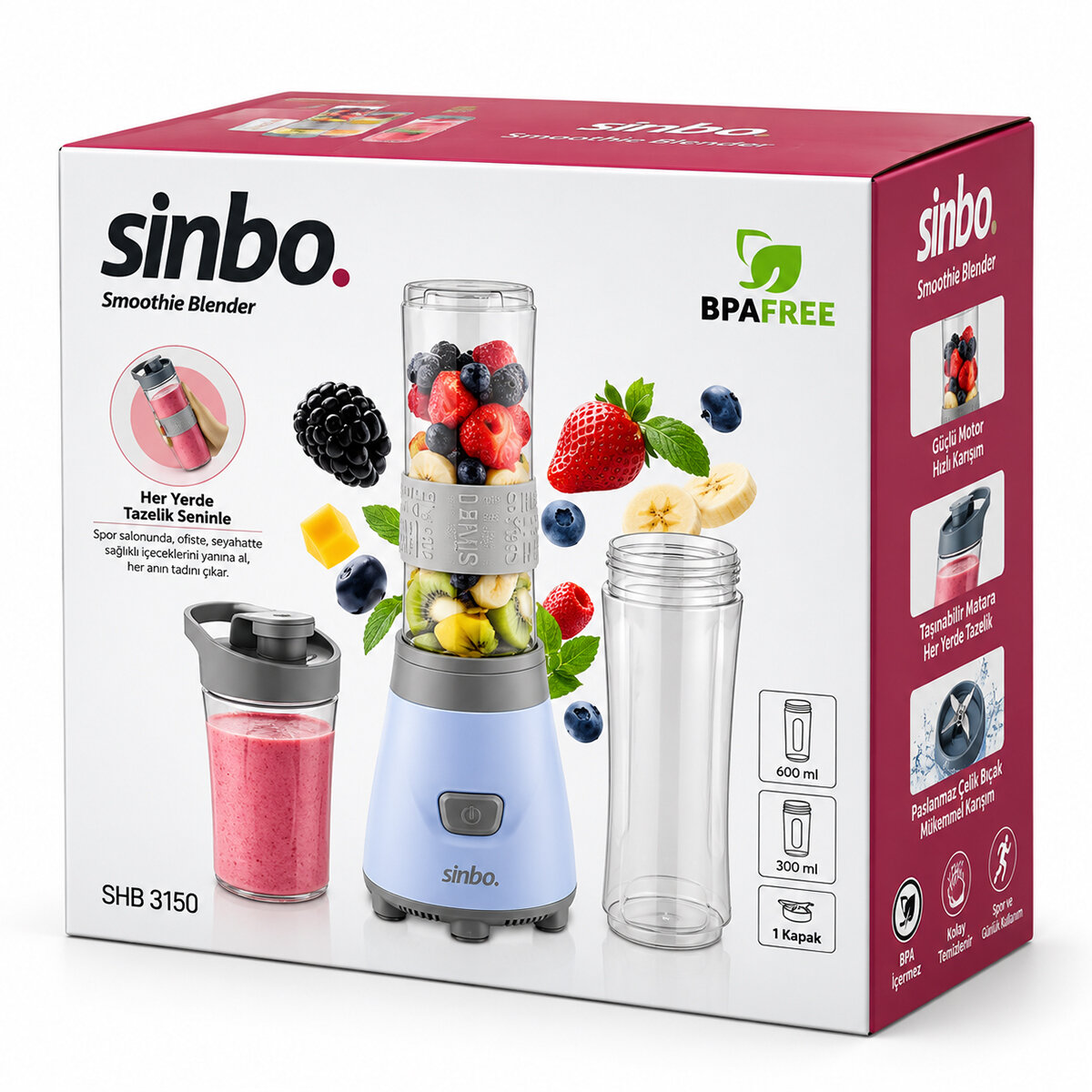 SİNBO SHB-3150 SMOOTHIE BLENDER 300W*6 SİNBO SHB-3150 SMOOTHIE BLENDER 300W*6