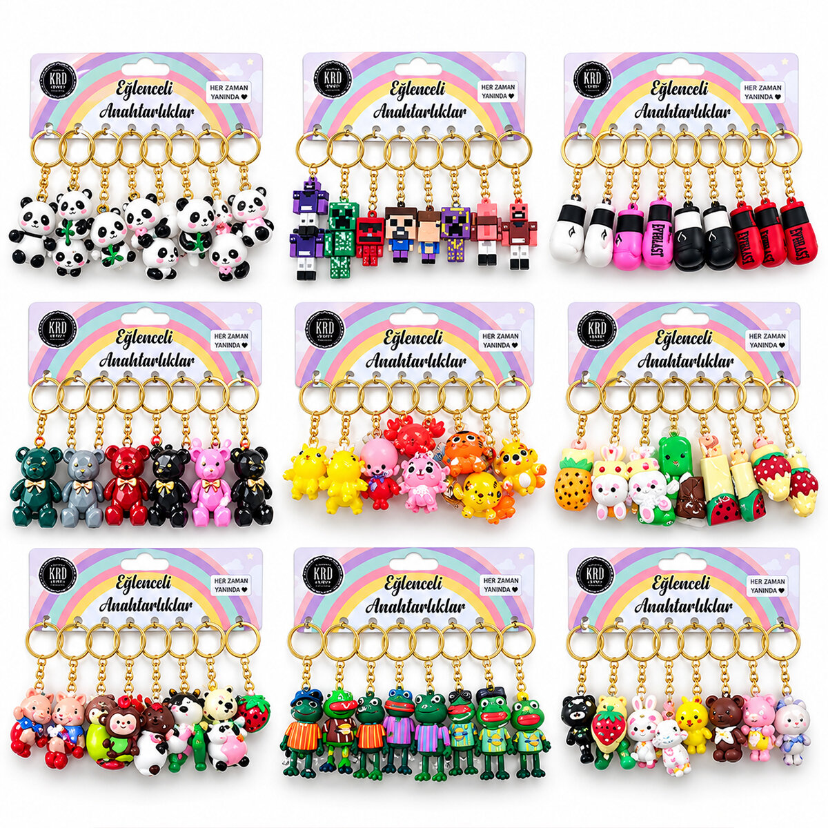 KRD HOME KRD-8901 ( MİX DESEN ) EĞLENCELİ ANAHTARLIK*12X80 KRD HOME KRD-8901 ( MİX DESEN ) EĞLENCELİ ANAHTARLIK*12X80