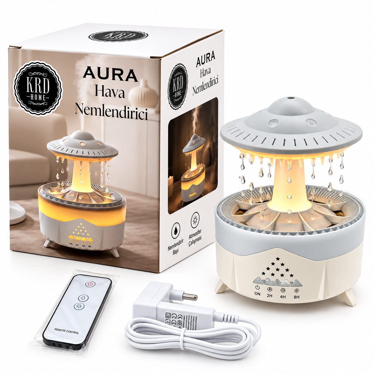 KRD HOME KRD-8779 ( YAĞMUR BULUTU ) ( KUMANDALI ) ( RENKLİ LEDLİ IŞIK ) HAVA NEMLENDİRİCİ ( BUHAR MAKİNE & KOKU GİDERİCİ)*80 KRD HOME KRD-8779 ( YAĞMUR BULUTU ) ( KUMANDALI ) ( RENKLİ LEDLİ IŞIK ) HAVA NEMLENDİRİCİ ( BUHAR MAKİNE & KOKU GİDERİCİ)*80