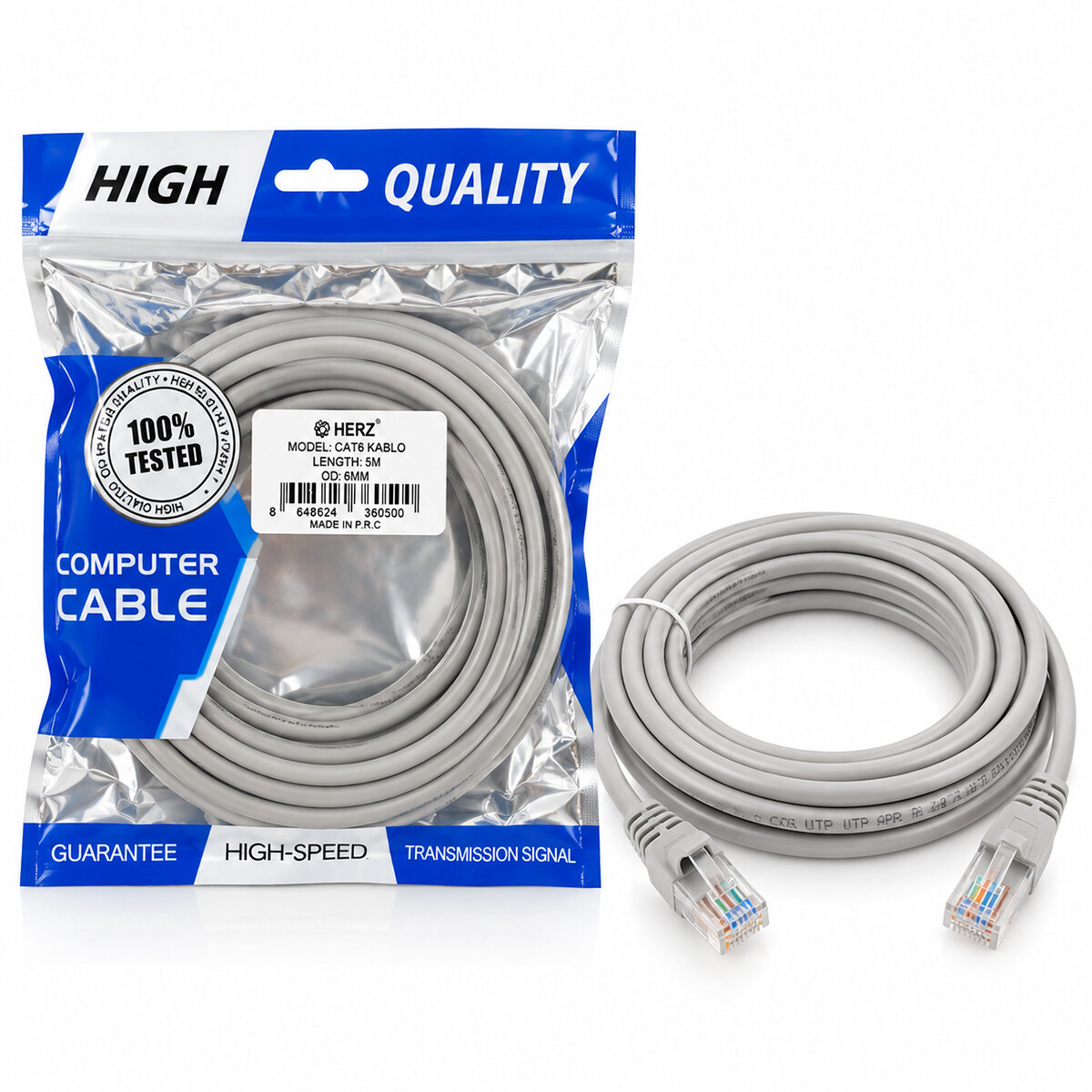 HIGH HERZ ( 5MT ) CAT6 İNTERNET ETHERNET DATA KABLOSU*200 HIGH HERZ ( 5MT ) CAT6 İNTERNET ETHERNET DATA KABLOSU*200