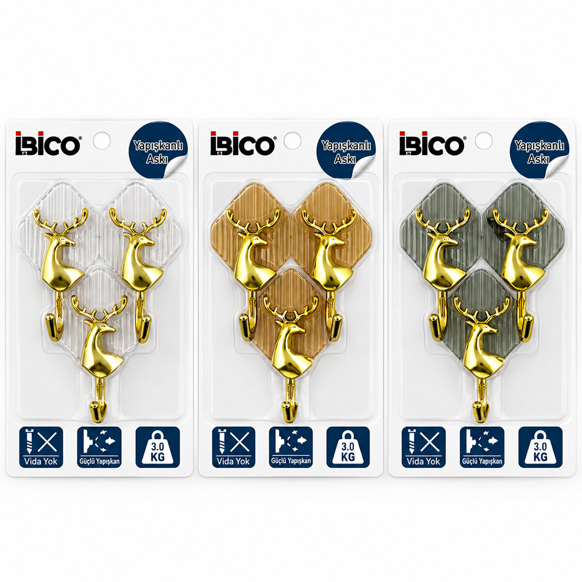 İBİCO İ17-009 (3PCS) (GOLD & GEYİK FİGÜR) (KROM GÖRÜNÜM) PLASTİK ASKI (YAPIŞKANLI=MİKA KRİSTAL PLAKA) (3KG)*12X16 İBİCO İ17-009 (3PCS) (GOLD & GEYİK FİGÜR) (KROM GÖRÜNÜM) PLASTİK ASKI (YAPIŞKANLI=MİKA KRİSTAL PLAKA) (3KG)*12X16