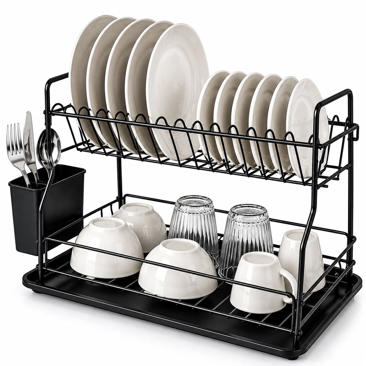 KRT-1158 ( SİYAH & METAL ) ( 2 KATLI ) TABAKLIK & BULAŞIKLIK*14 KRT-1158 ( SİYAH & METAL ) ( 2 KATLI ) TABAKLIK & BULAŞIKLIK*14