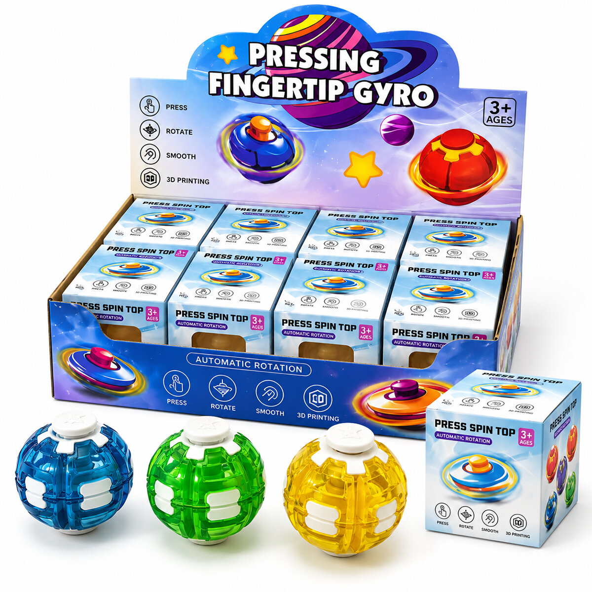 PRESSING ENFERTIP GYRO ( IŞIKLI ) ( RENKLİ ) BASMALI & DÖNEN STRES TOPU*12X24 PRESSING ENFERTIP GYRO ( IŞIKLI ) ( RENKLİ ) BASMALI & DÖNEN STRES TOPU*12X24
