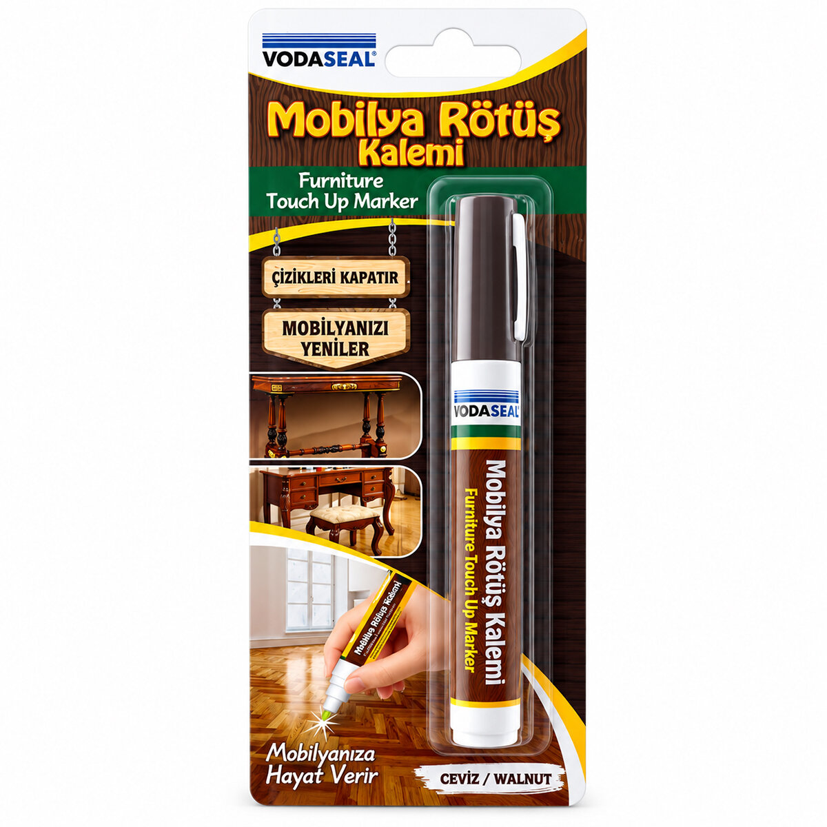 VODASEAL MRK11 ( CEVİZ ) MOBİLYA RÖTUŞ KALEM *10X1 VODASEAL MRK11 ( CEVİZ ) MOBİLYA RÖTUŞ KALEM *10X1