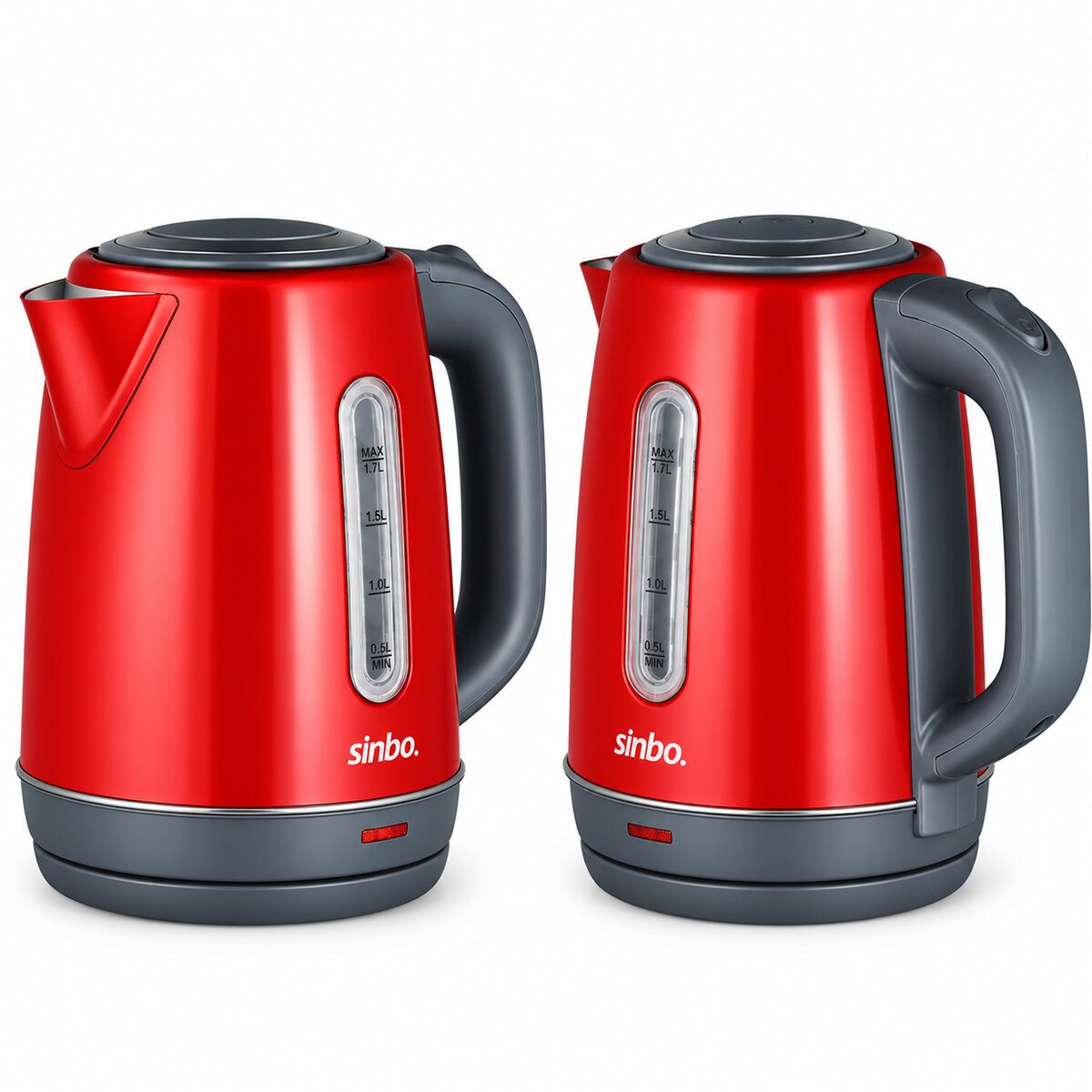 SİNBO SK-8031 ( KIRMIZI ) ( ÇELİK ) KETTLE SU ISITICISI (KABLOSUZ KULLANIM) ( 1.8LT ) (360° DÖNEBİLME) (OTOMATİK KAPANMA)*4